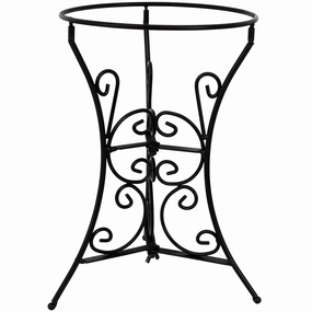 Sunnydaze Black Steel Decorative Scroll Outdoor Gazing Ball Stand - 11"outdoor garden decorative ornaments