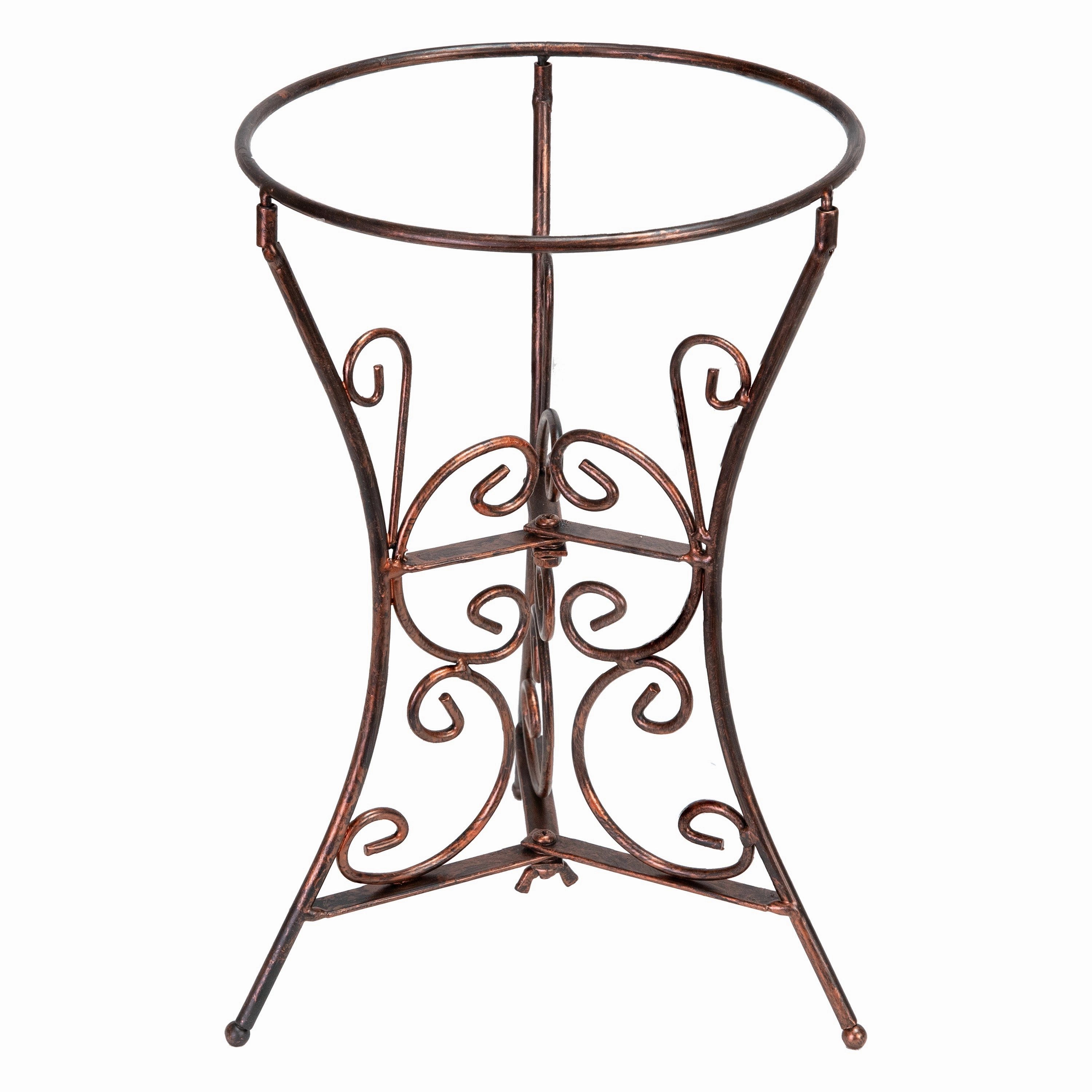 Sunnydaze Black Steel Decorative Scroll Outdoor Gazing Ball Stand - 11"