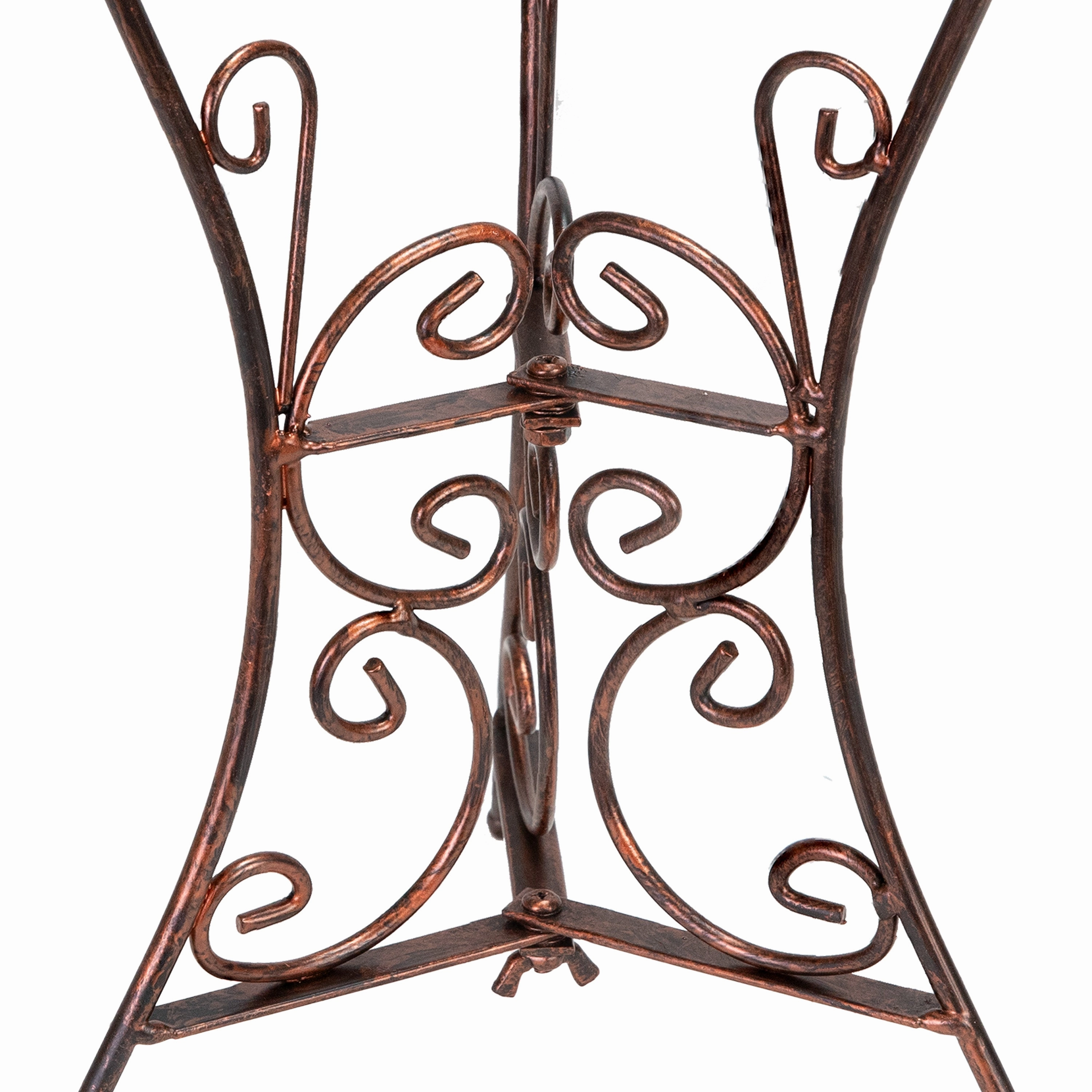 Sunnydaze Black Steel Decorative Scroll Outdoor Gazing Ball Stand - 11"