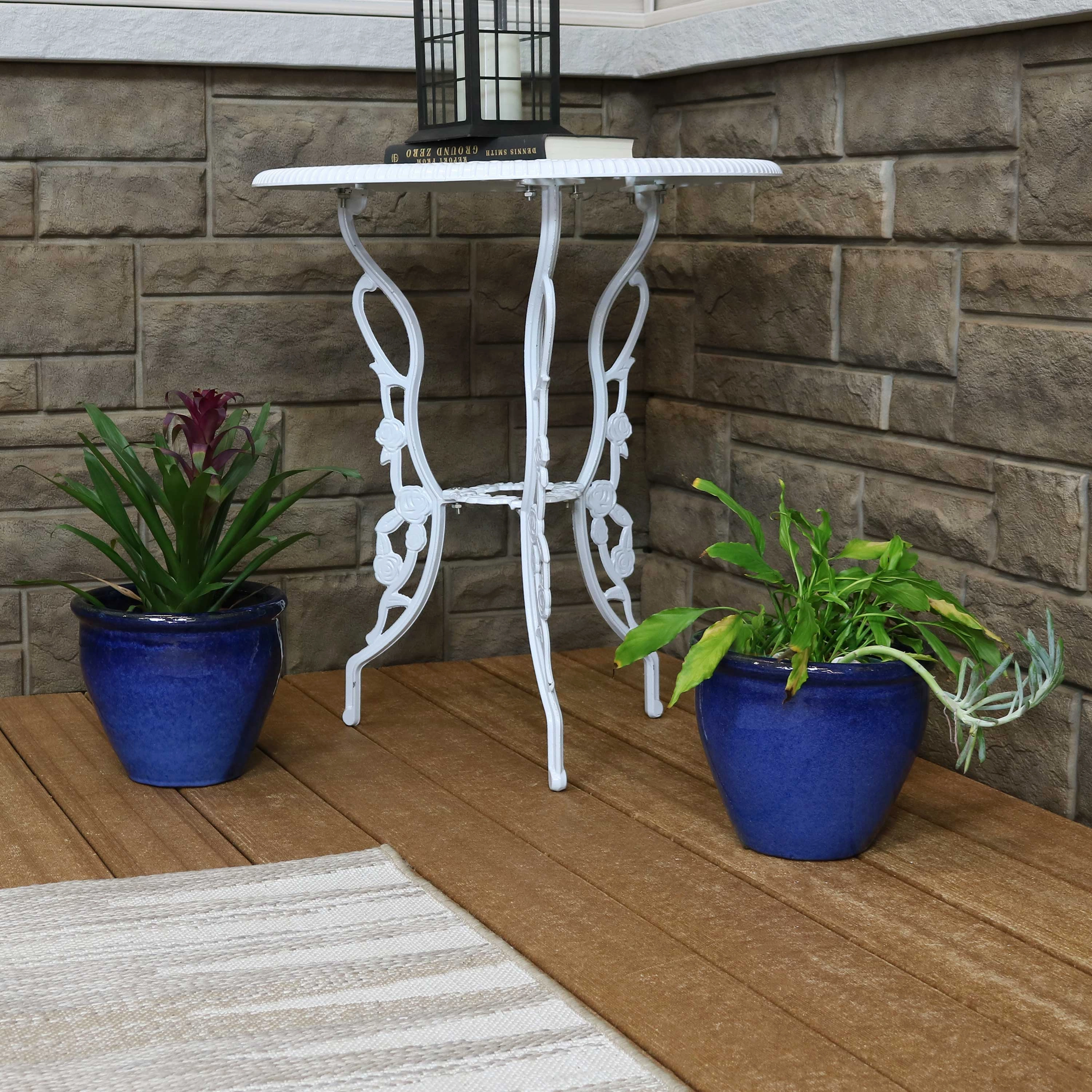 Sunnydaze Chalet Glazed Ceramic Planter with Drainage Holes - Set of 2