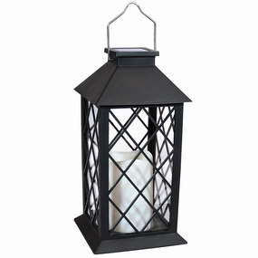 Sunnydaze Concord Outdoor Decorative Solar LED Candle Lanternoutdoor garden decorative ornaments