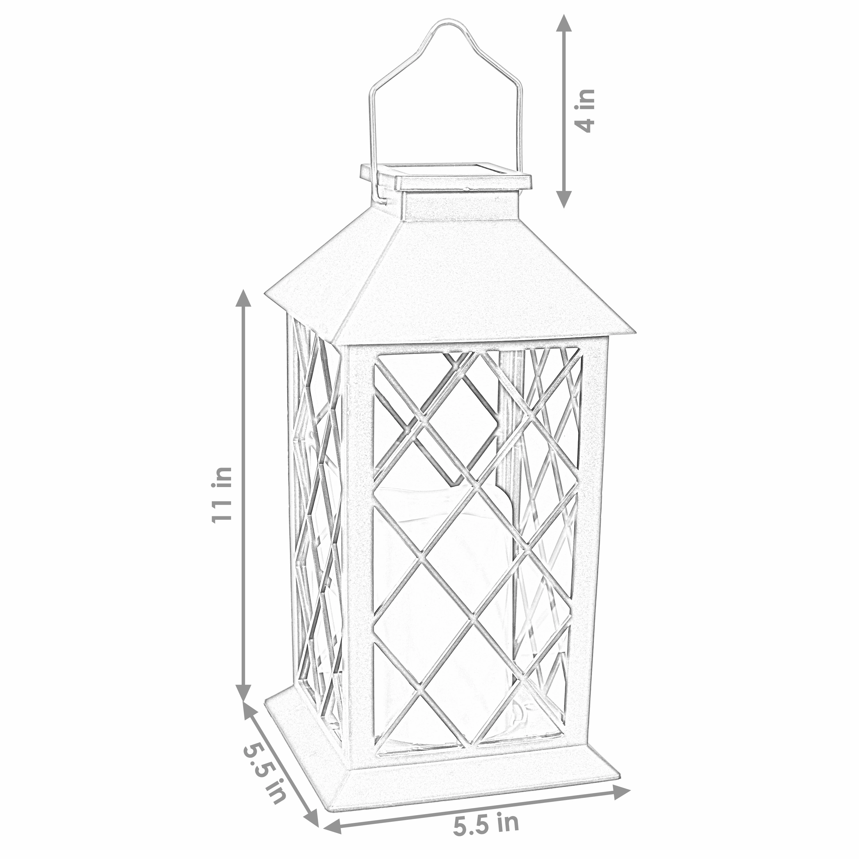 Sunnydaze Concord Outdoor Decorative Solar LED Candle Lantern