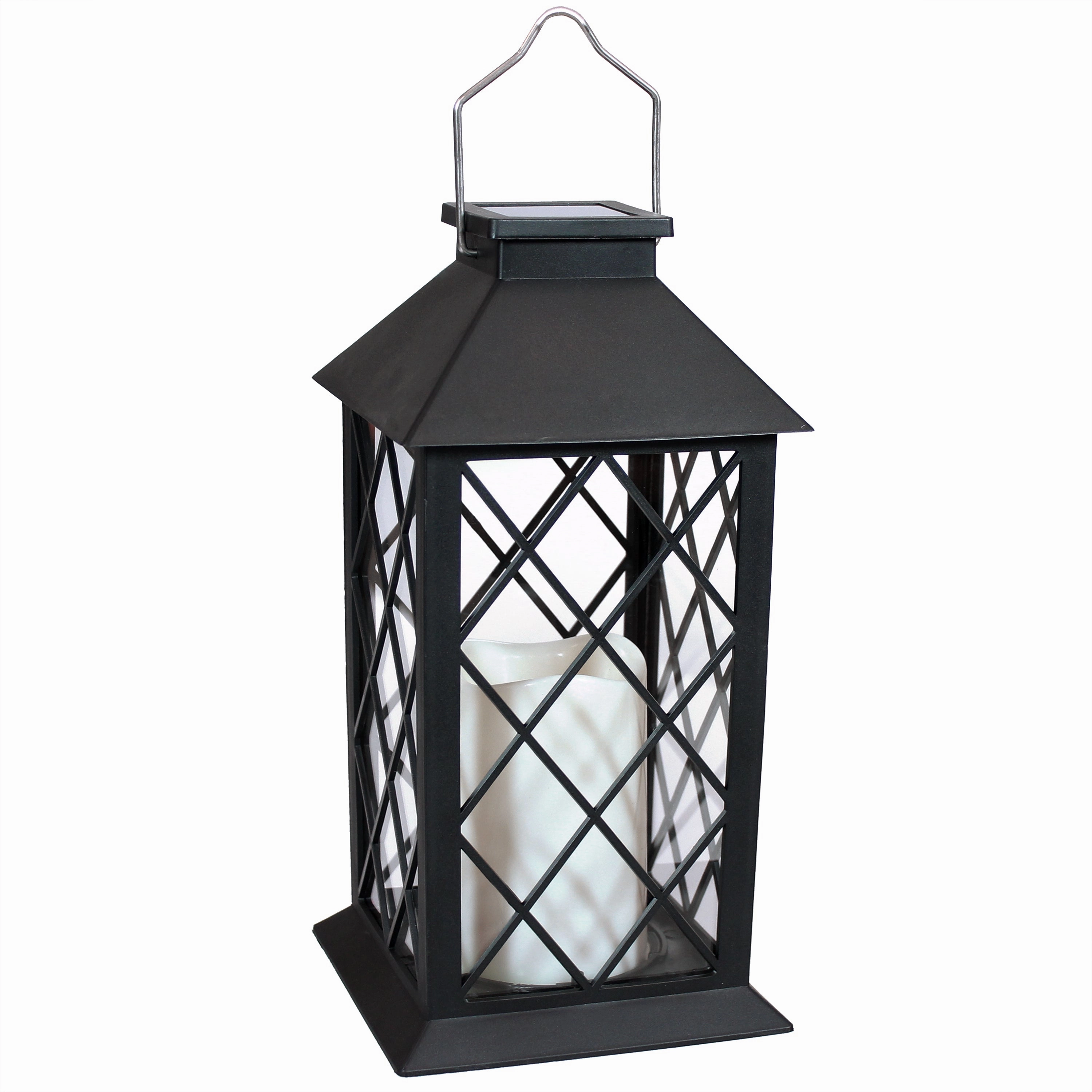 Sunnydaze Concord Outdoor Decorative Solar LED Candle Lanternoutdoor garden decorative ornaments