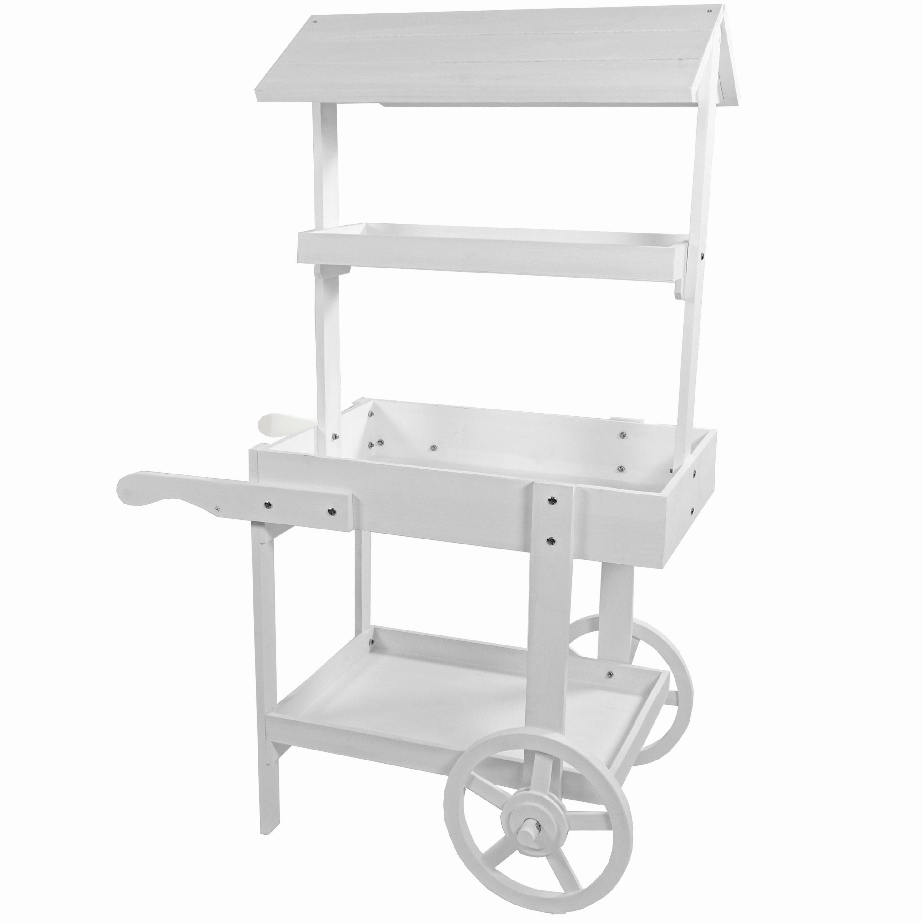 Sunnydaze Country Market Flower Cart Display Stand - 49.25 H