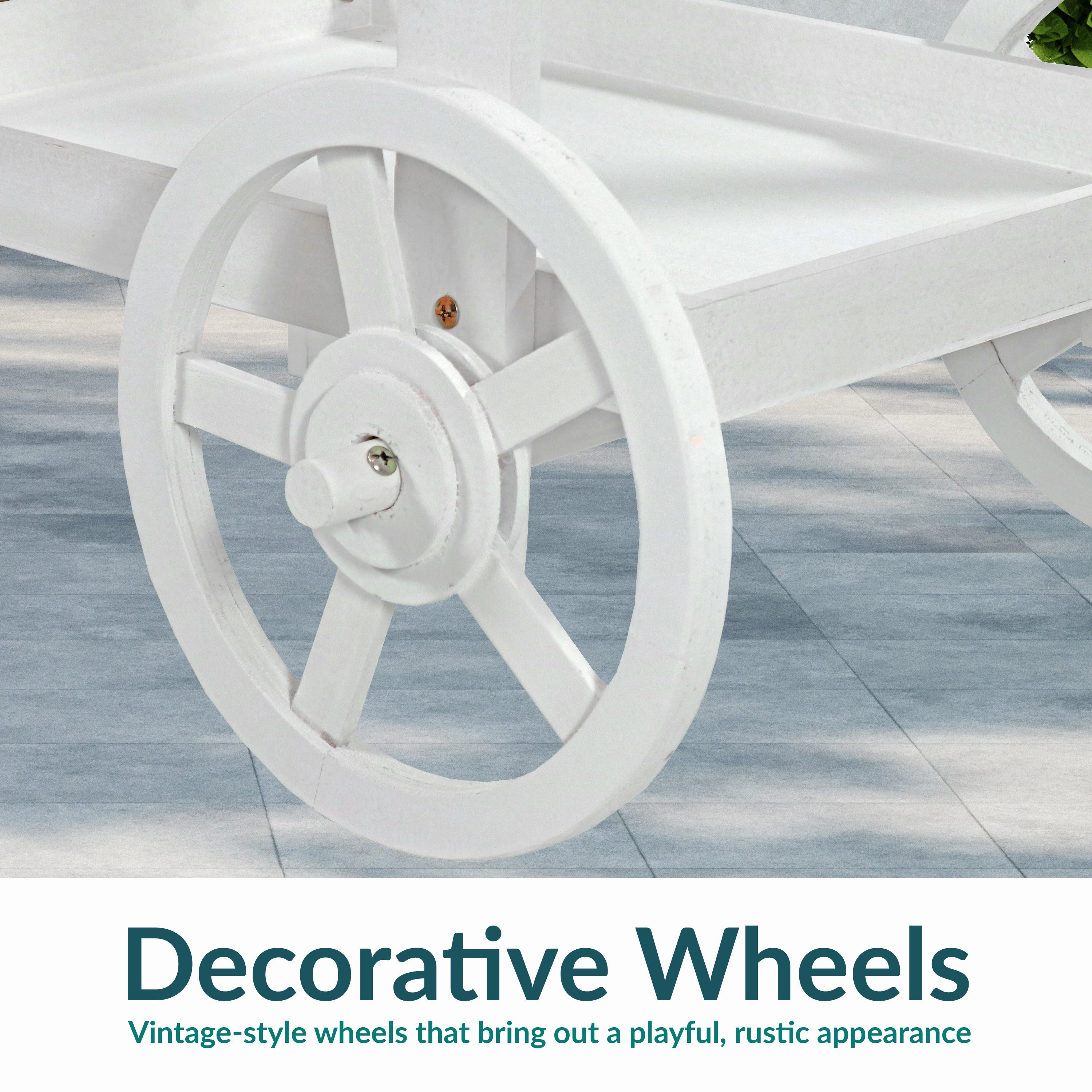 Sunnydaze Country Market Flower Cart Display Stand - 49.25 H