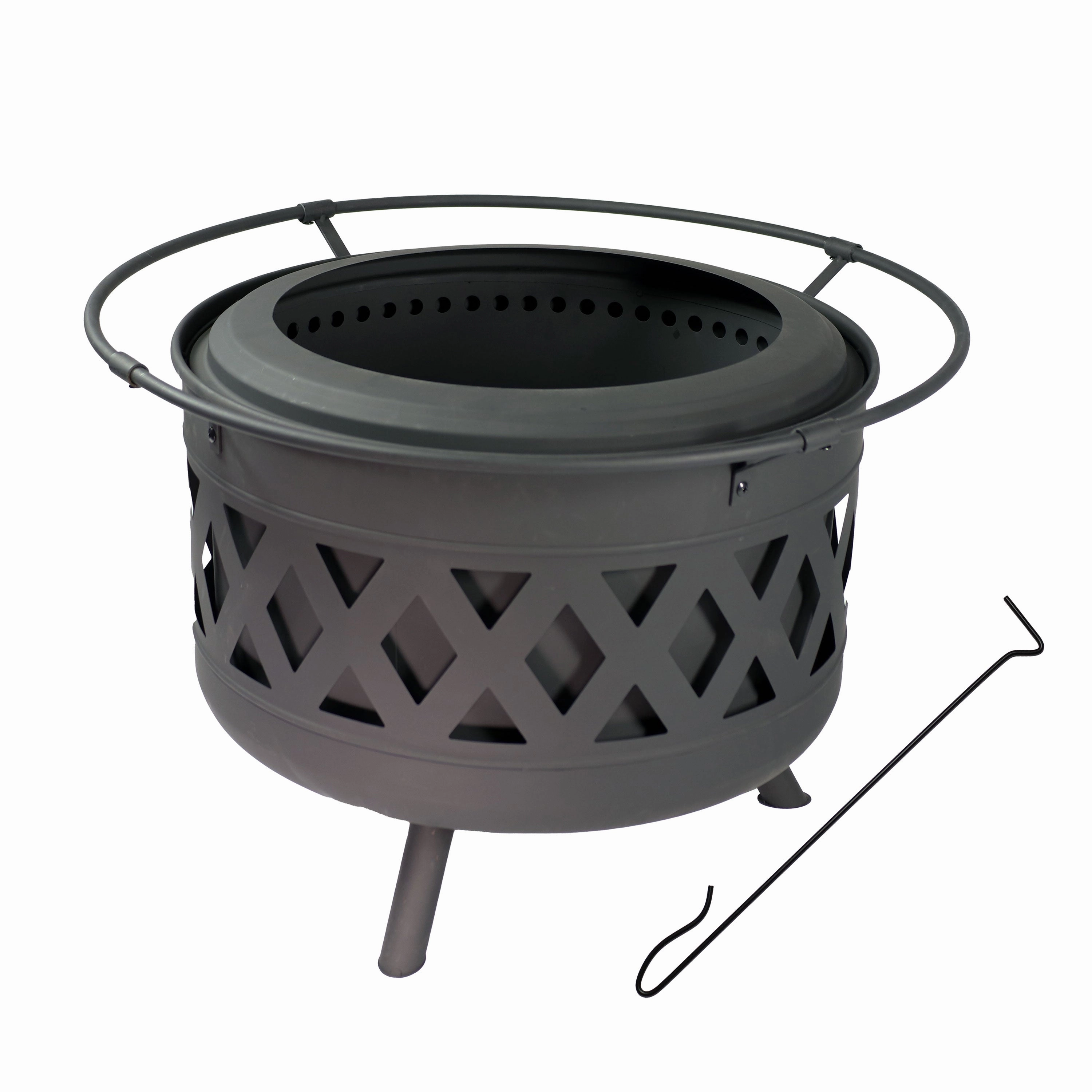 Sunnydaze Crossweave Outdoor Smokeless Fire Pit - 30"