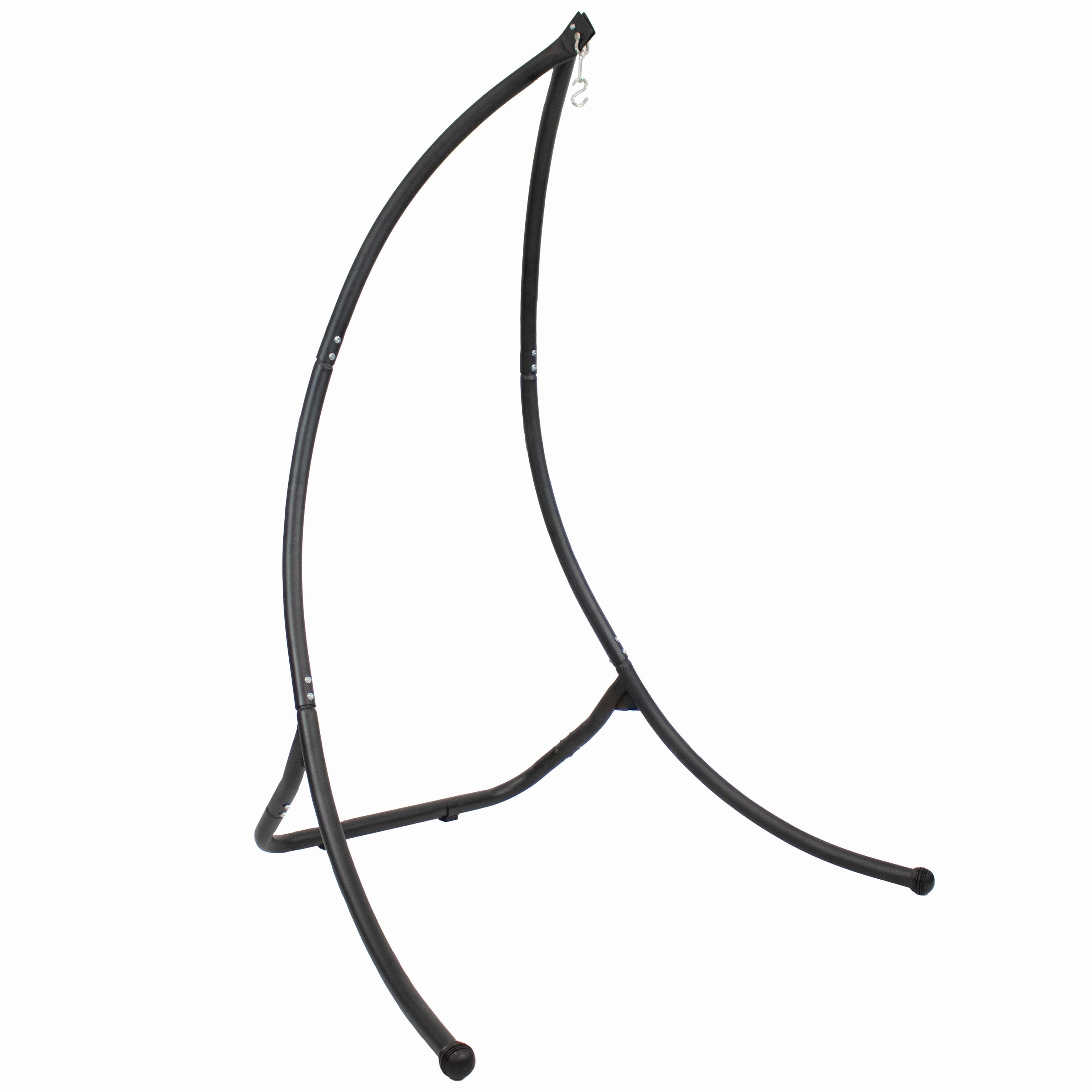 Sunnydaze Curved Steel Hammock Chair Stand - 84" H double size outdoor hammock for couples