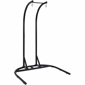 Sunnydaze Deluxe Steel U-Shape Hanging Chair Stand - 76"egg swing chair for outdoor use