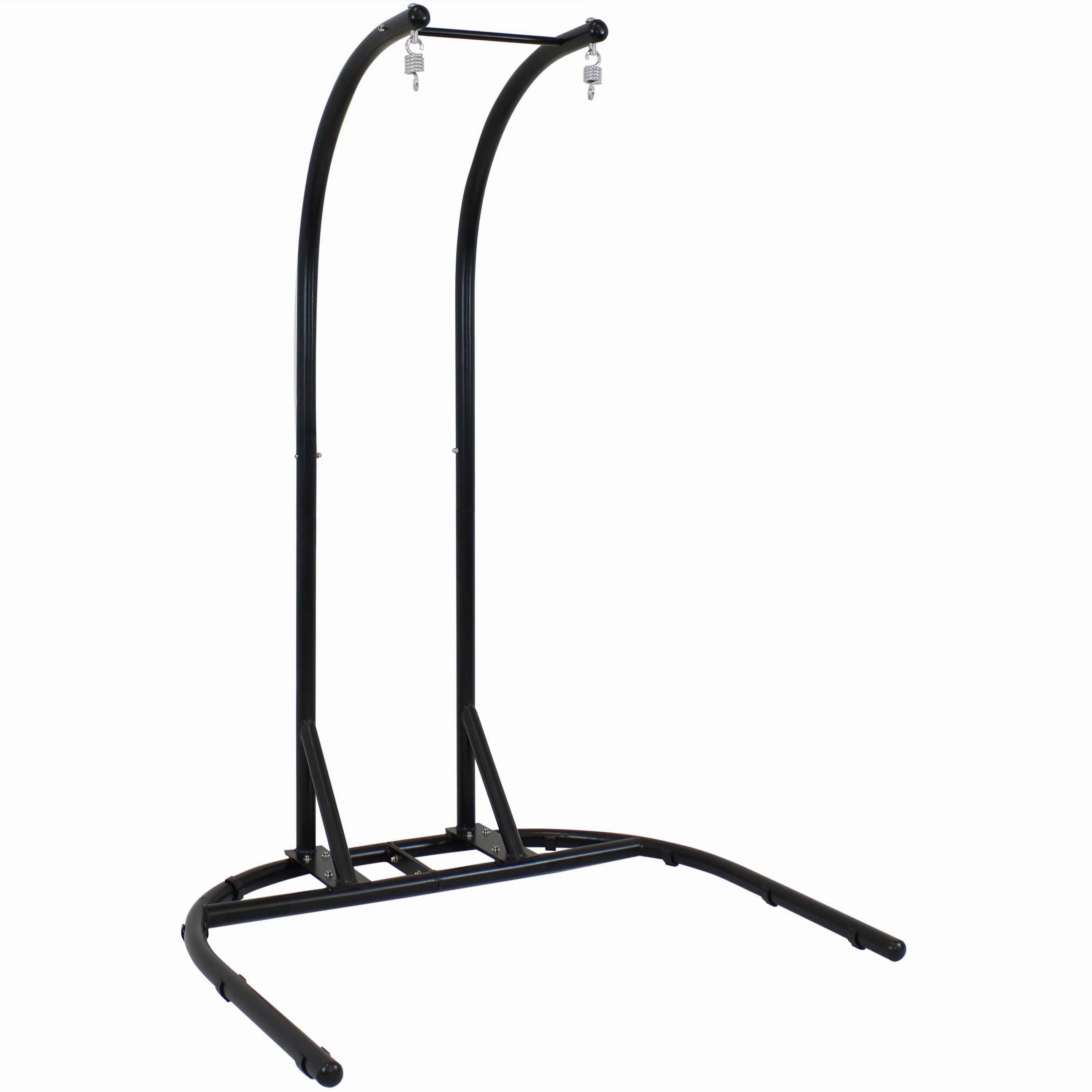 Sunnydaze Deluxe Steel U-Shape Hanging Chair Stand - 76"egg swing chair for outdoor use