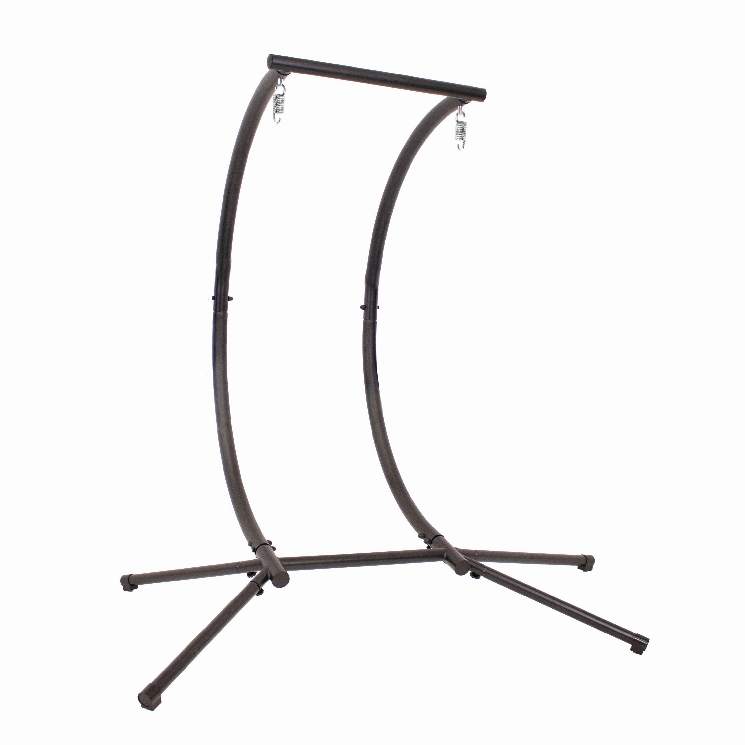 Sunnydaze Double Outdoor Egg Chair Stand - Black Steelegg swing chair for outdoor use