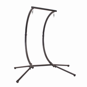 Sunnydaze Double Outdoor Egg Chair Stand - Black Steeloutdoor patio furniture set