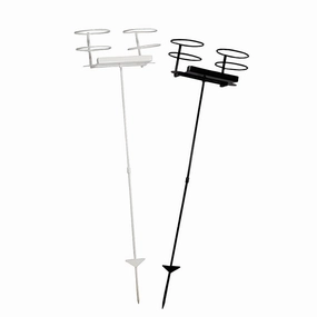 Sunnydaze Dual Outdoor Beverage Drink Holder Stakes - Set of 2outdoor patio furniture set
