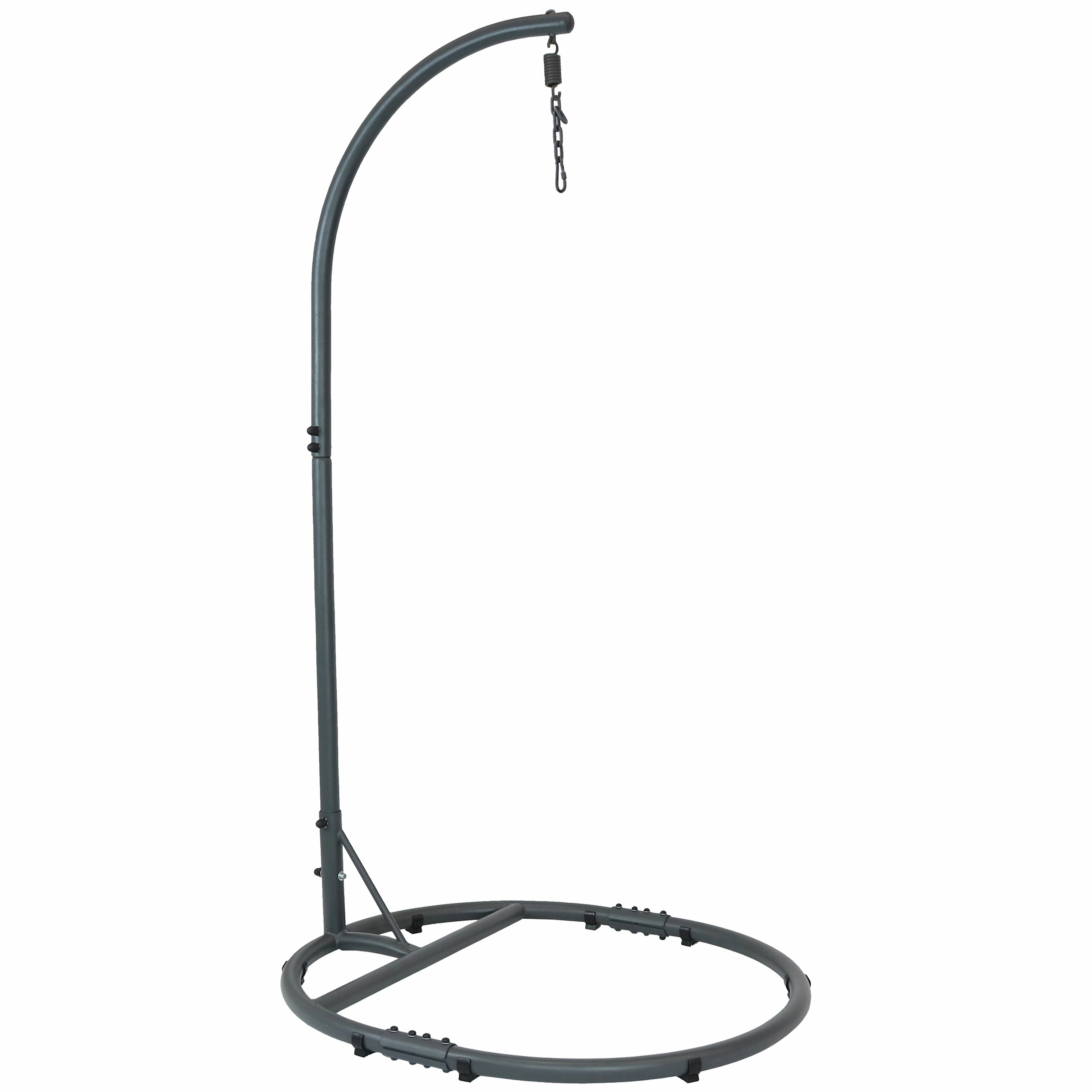 Sunnydaze Egg Chair Stand with Extra-Wide Round Base - 76" Hegg swing chair for outdoor use