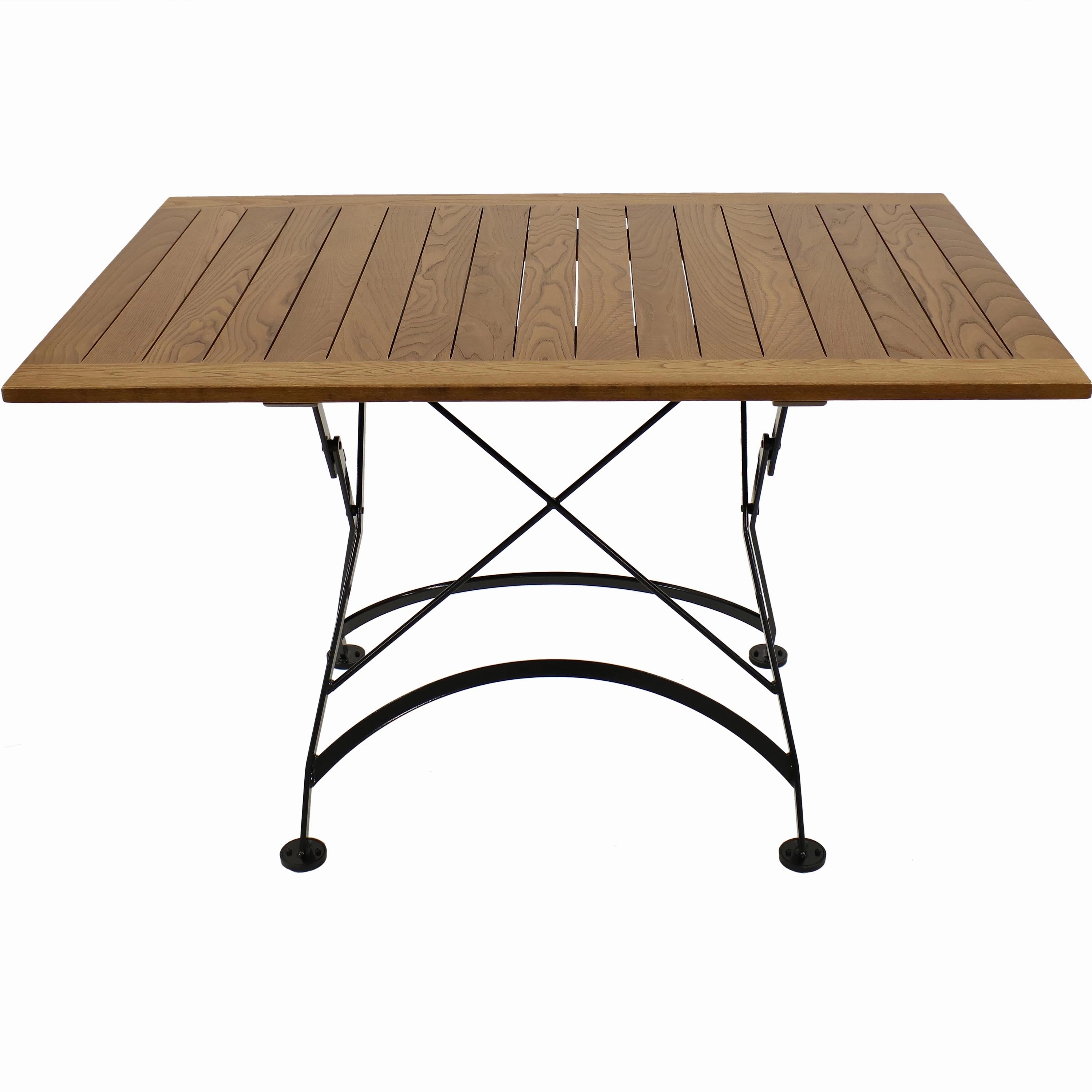 Sunnydaze European Chestnut Wood Folding Dining Table - 48" x 32"