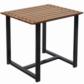 Sunnydaze European Chestnut Wood Rectangle Side Tableoutdoor patio furniture set