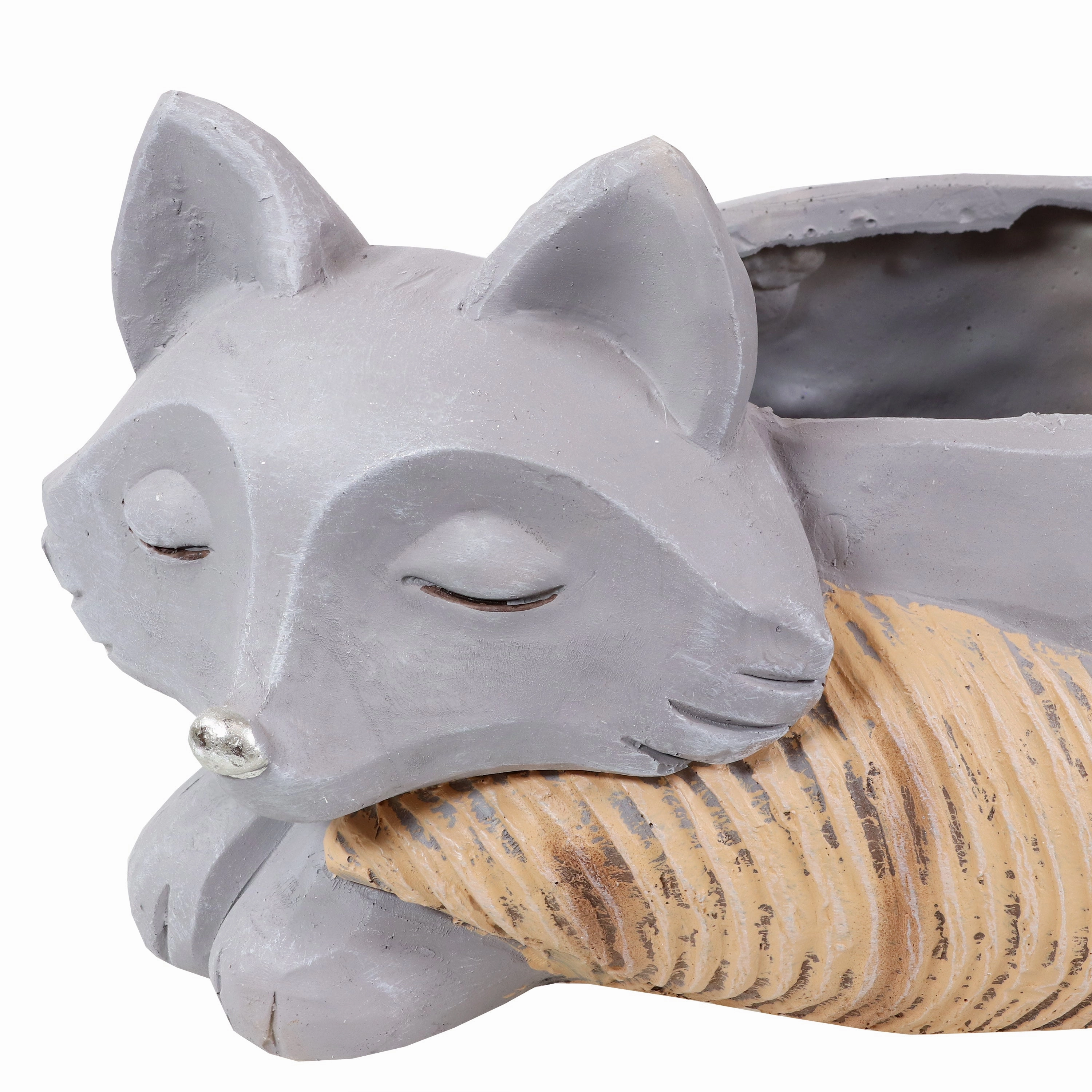 Sunnydaze Finley the Fox Indoor Planter Statue - 8"