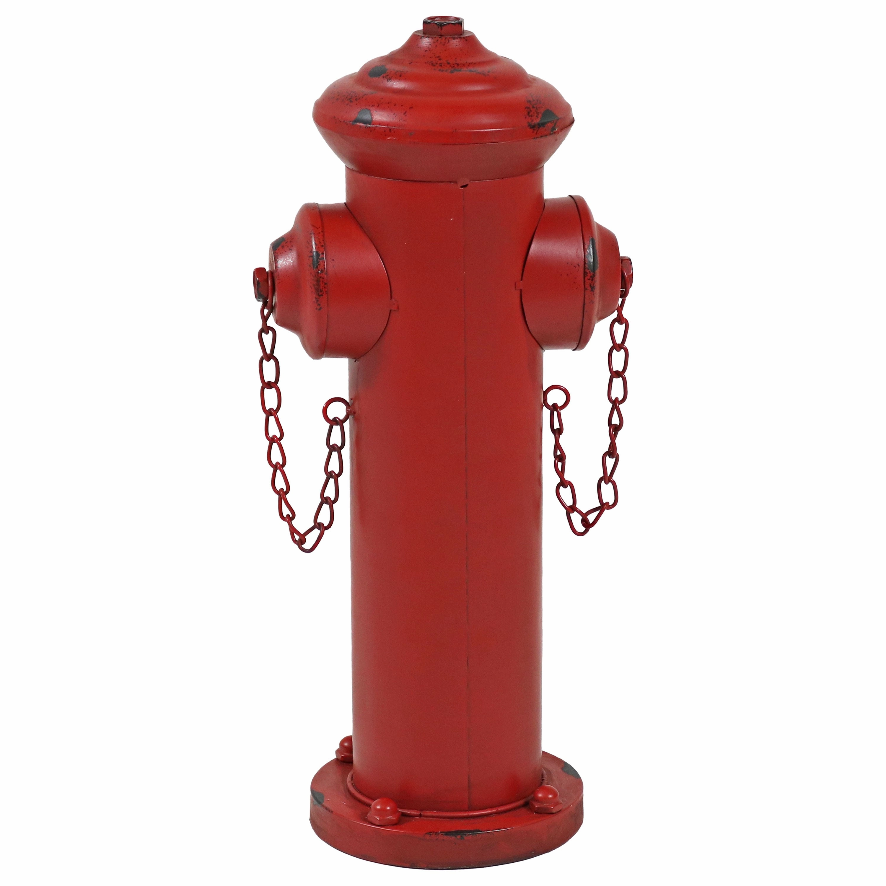 Sunnydaze Fire Hydrant Dog Pee Post Metal Garden Statue