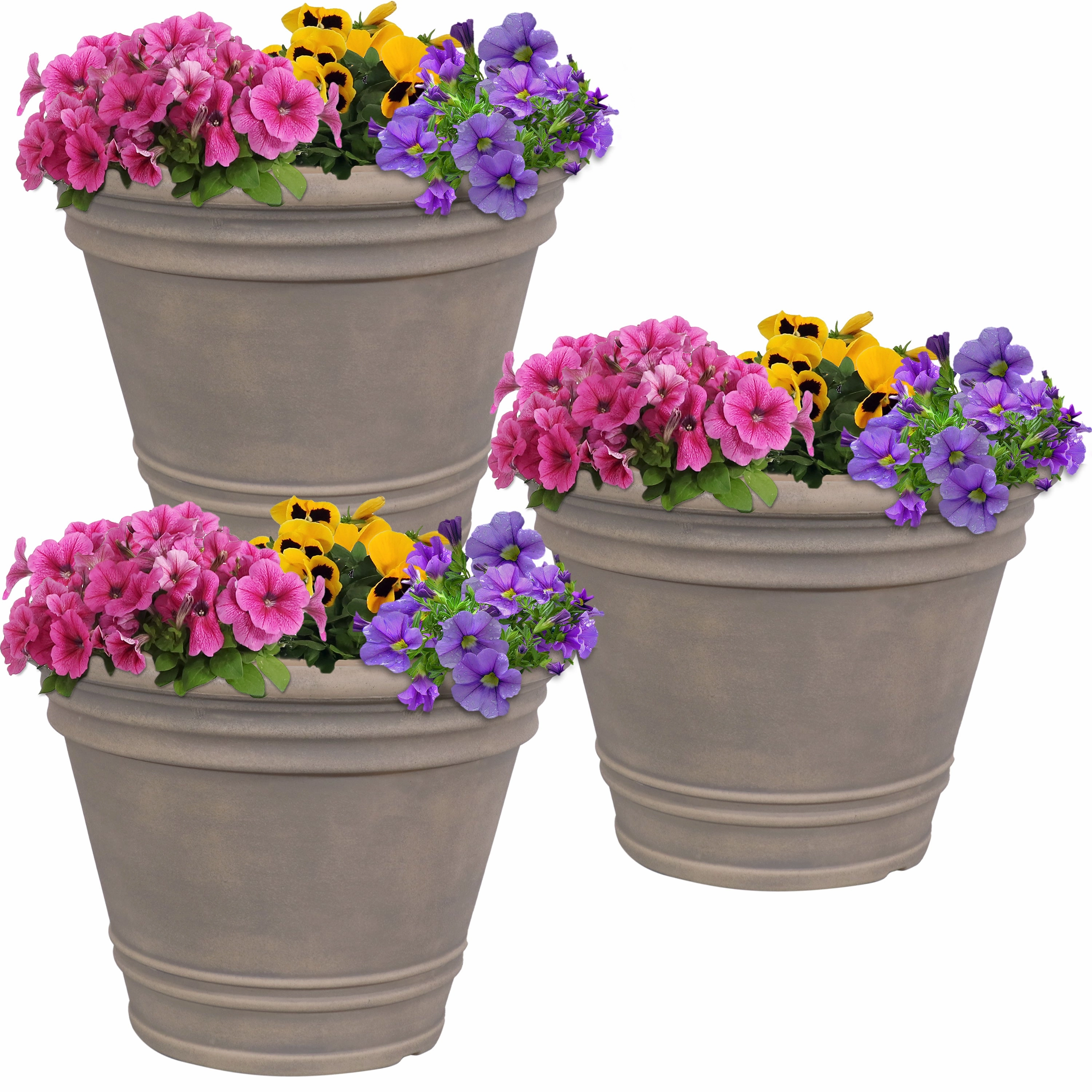 Sunnydaze Franklin Polyresin Outdoor Flowerpot Planter