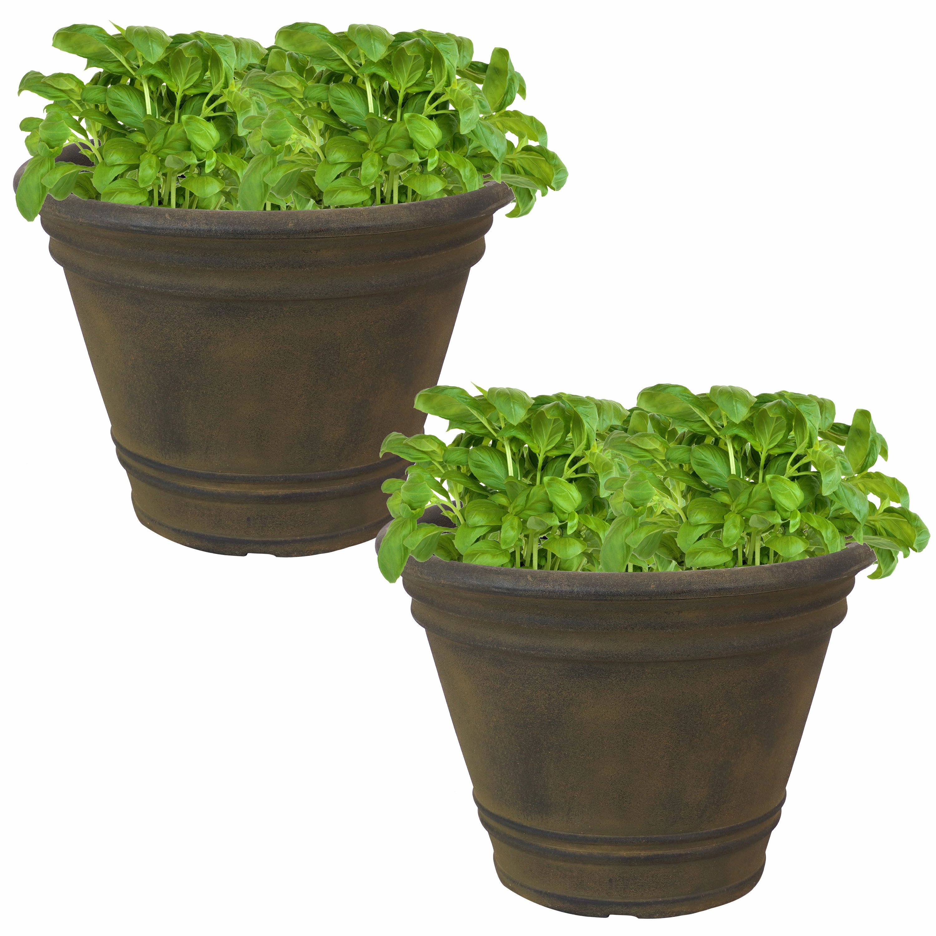 Sunnydaze Franklin Polyresin Outdoor Flowerpot Planter