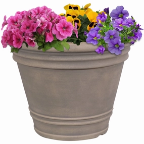 Sunnydaze Franklin Polyresin Outdoor Flowerpot Planter decorative outdoor planter box designs