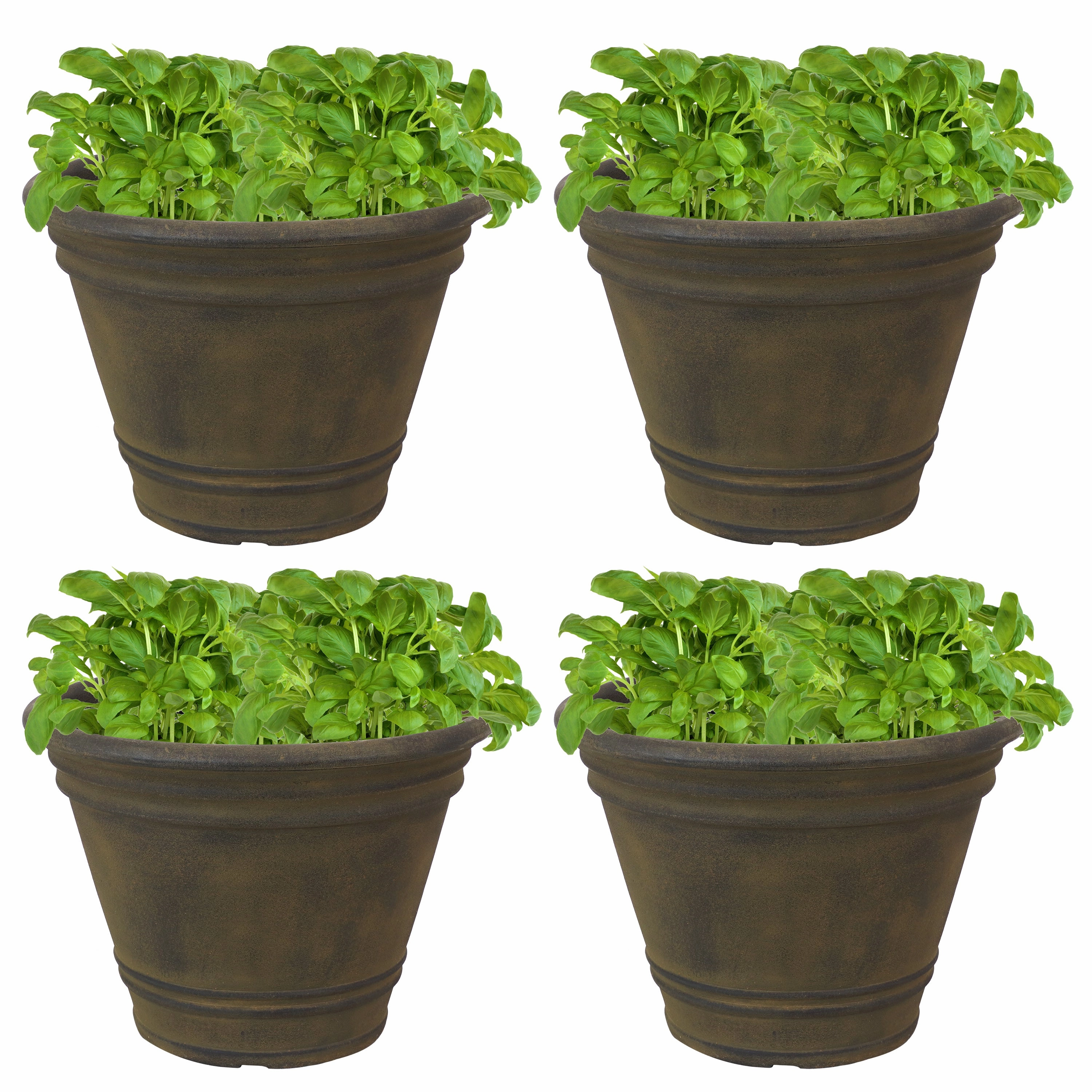 Sunnydaze Franklin Polyresin Outdoor Flowerpot Planter