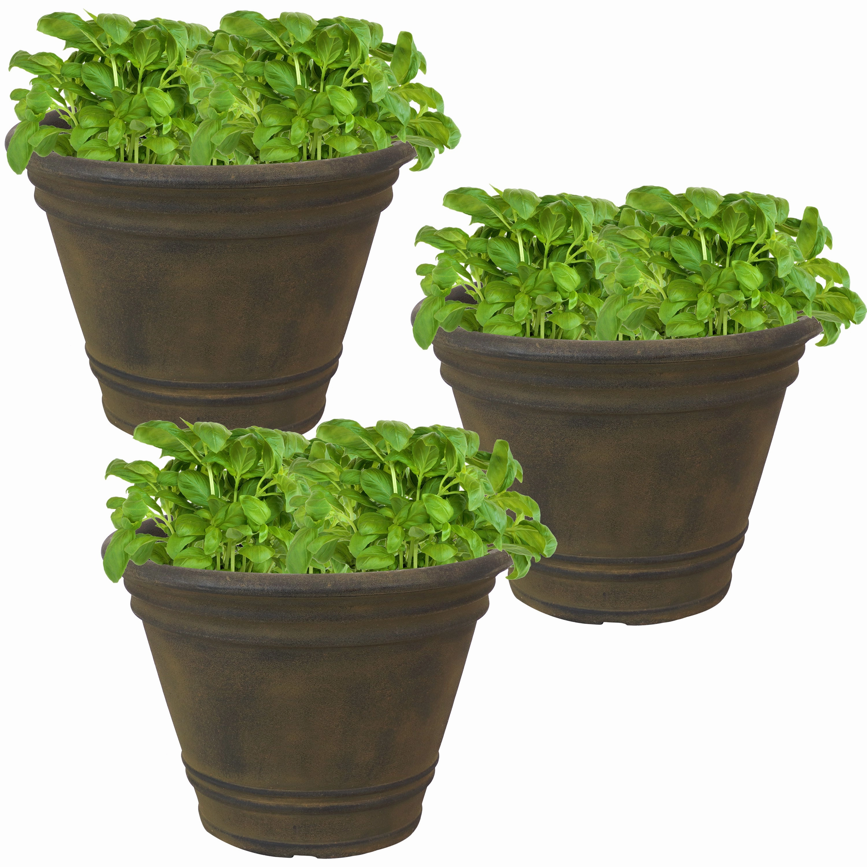 Sunnydaze Franklin Polyresin Outdoor Flowerpot Planter