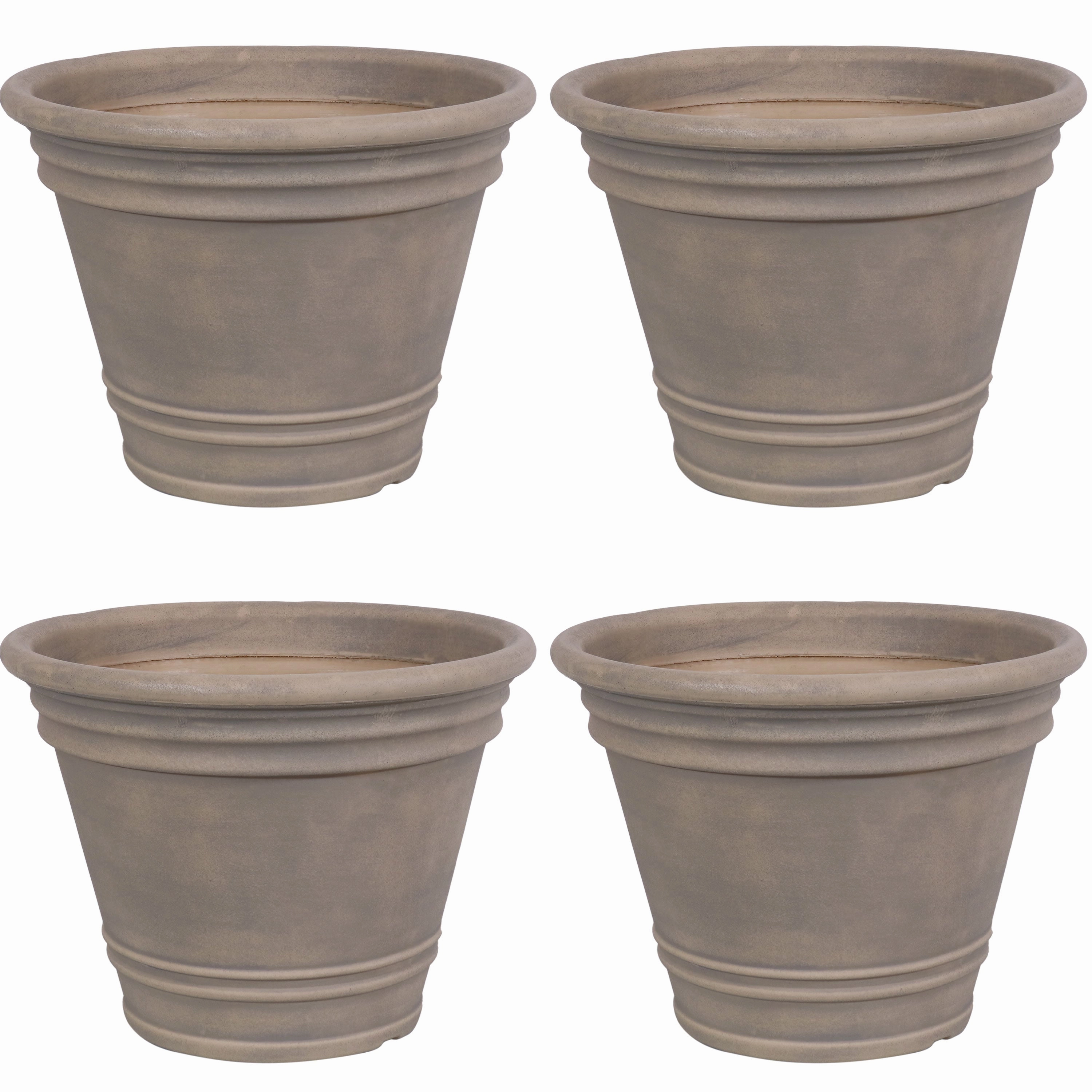 Sunnydaze Franklin Polyresin Outdoor Flowerpot Planter