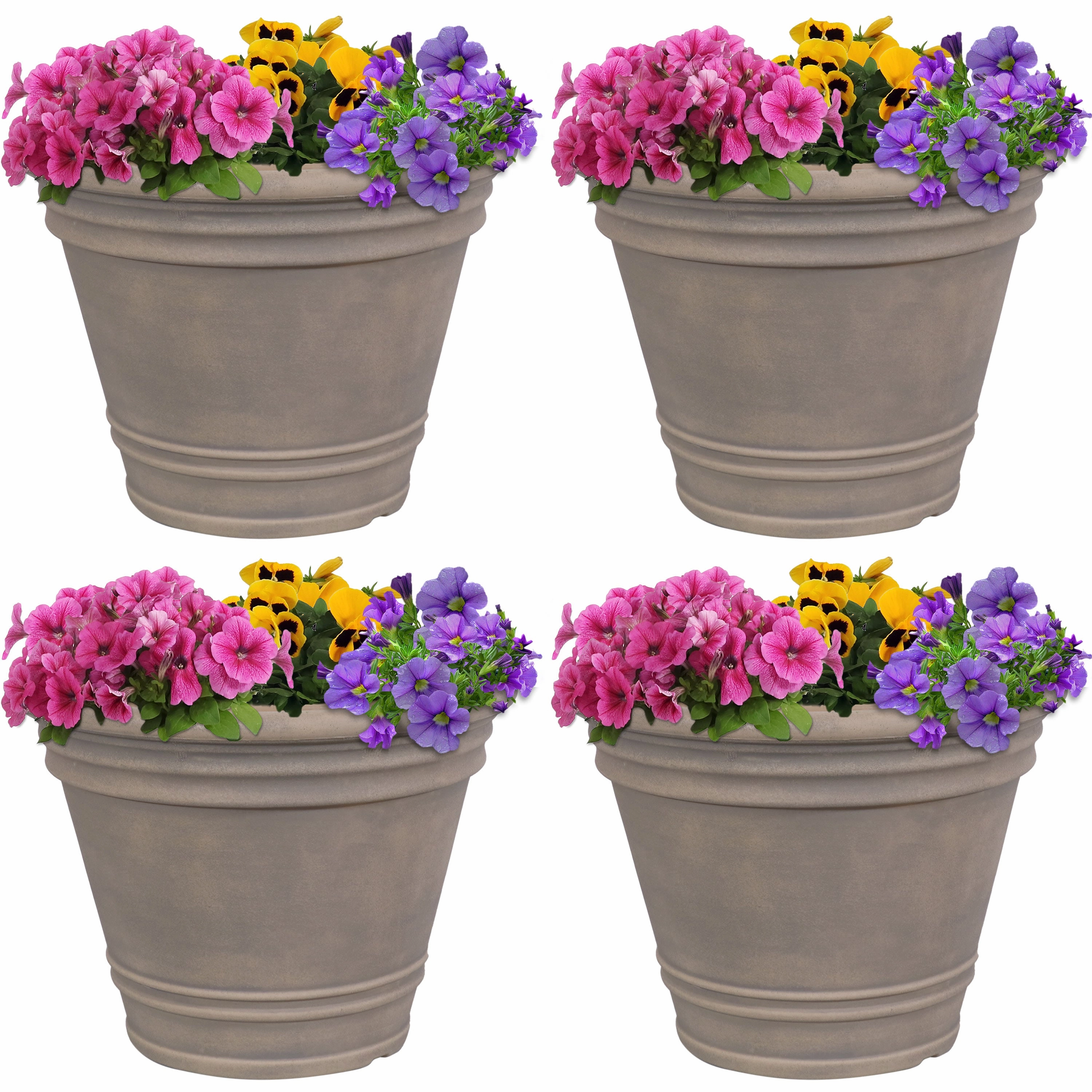Sunnydaze Franklin Polyresin Outdoor Flowerpot Planter