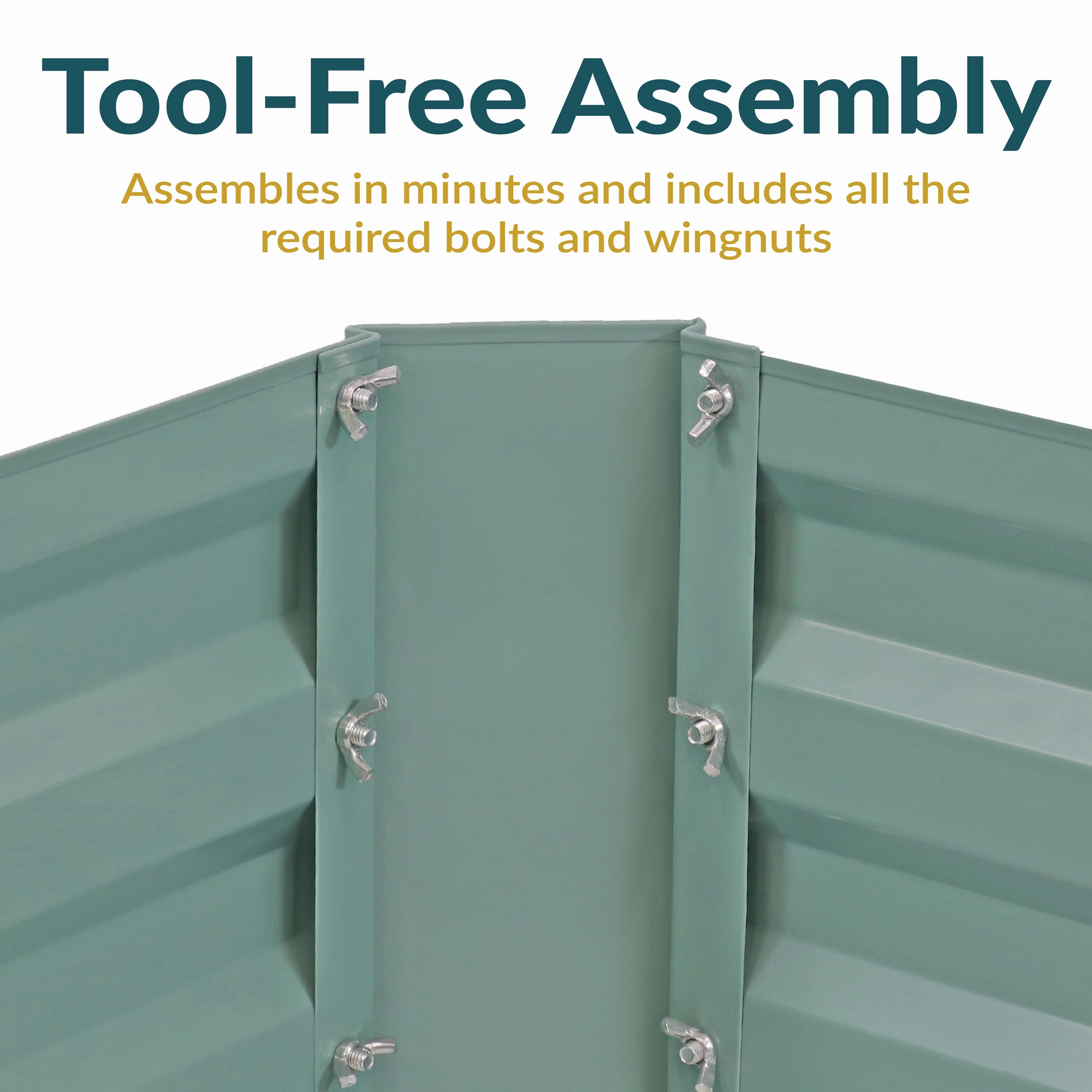 Sunnydaze Galvanized Steel L-Shaped Raised Garden Bed