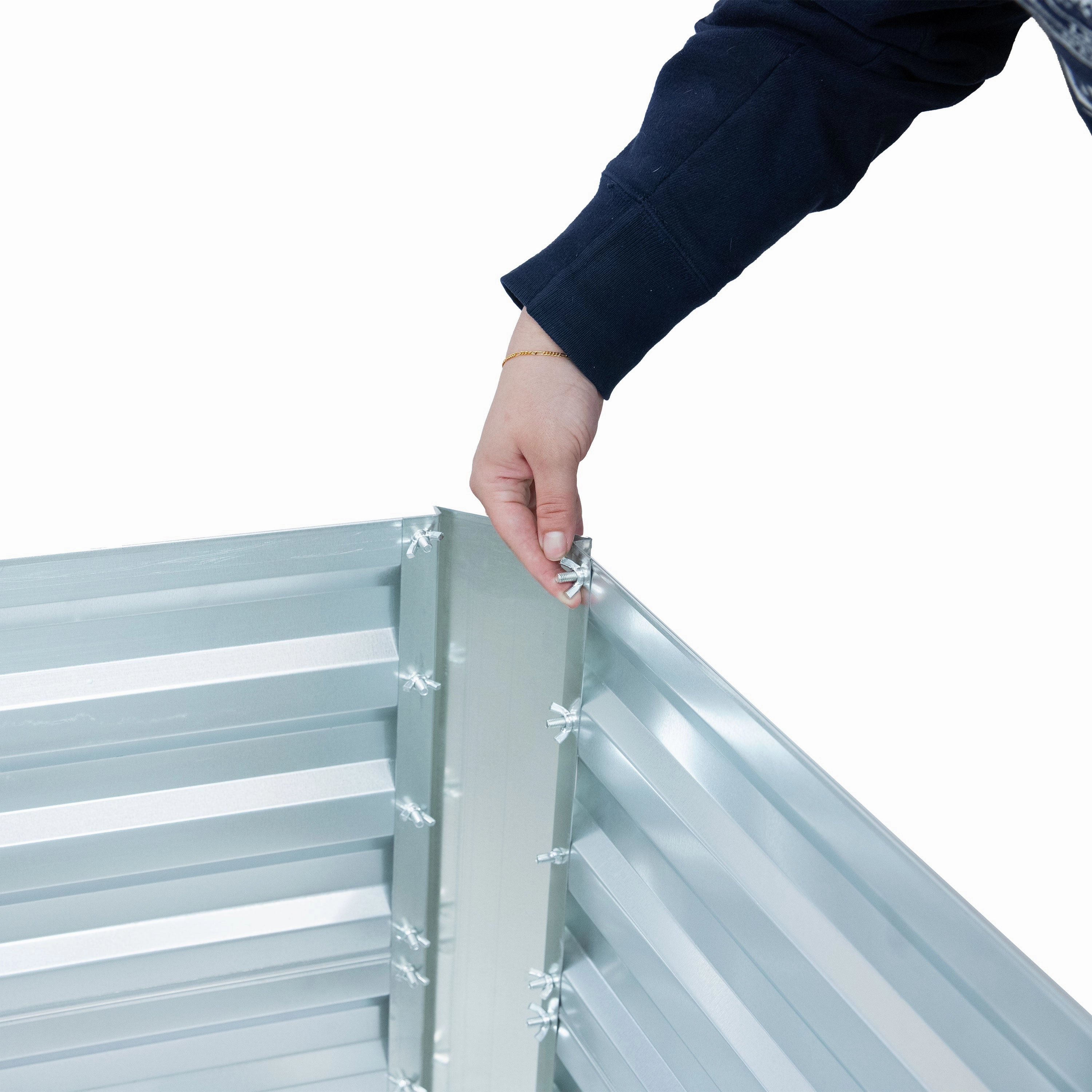 Sunnydaze Galvanized Steel Raised Garden Bed