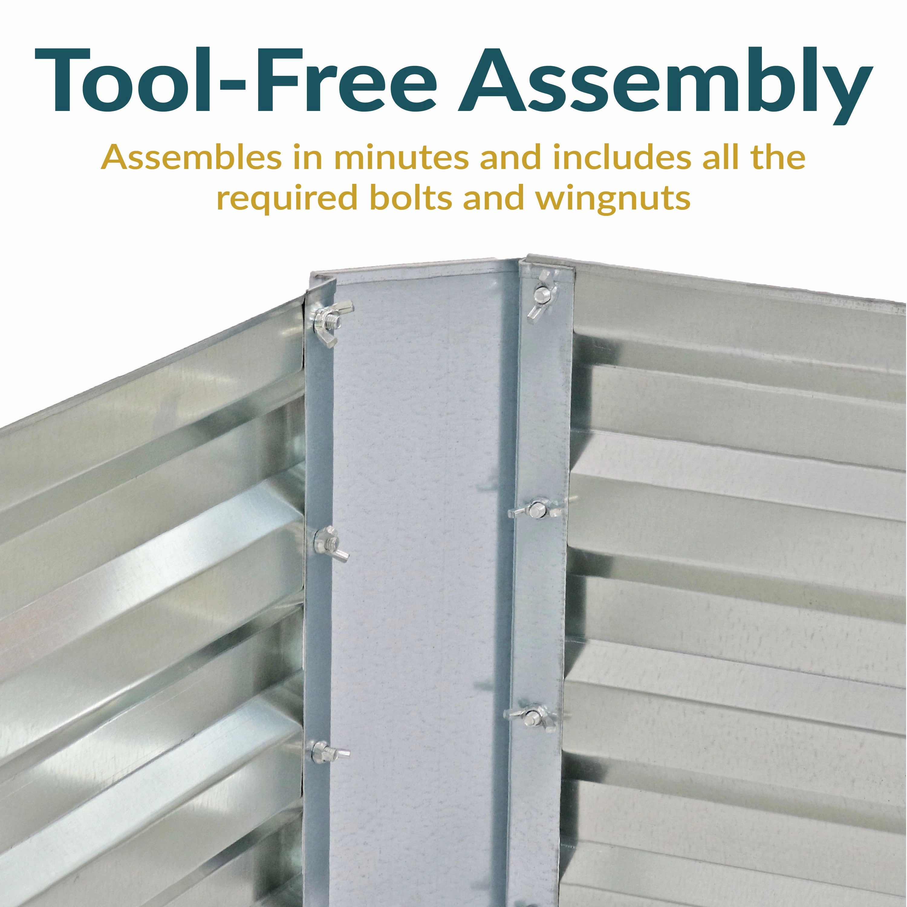 Sunnydaze Galvanized Steel Raised Garden Bed
