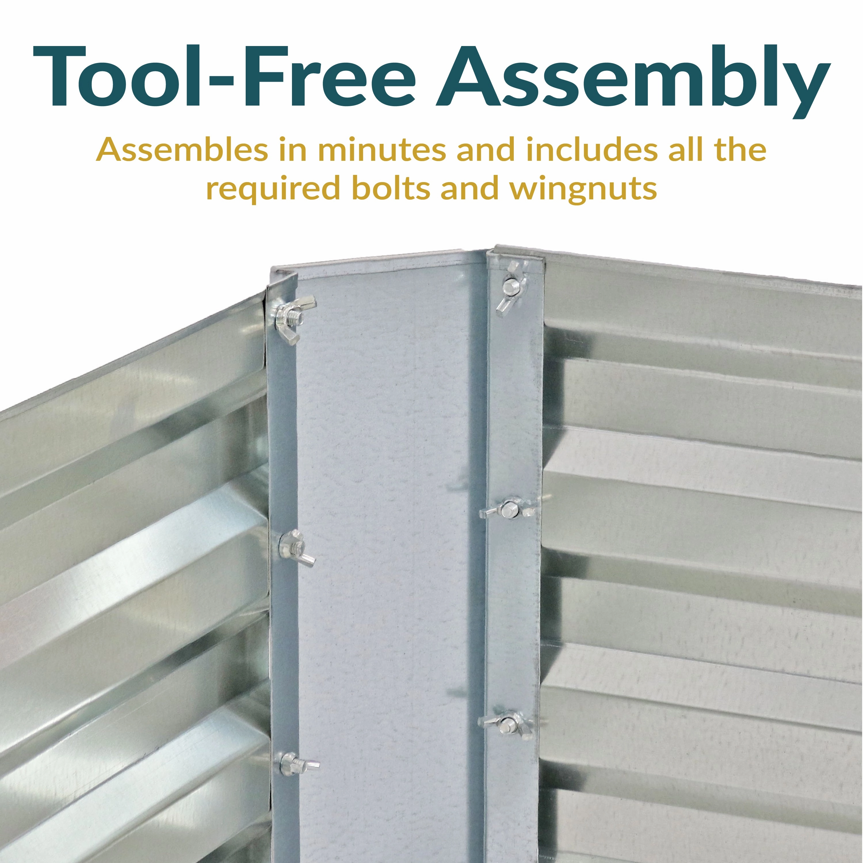 Sunnydaze Galvanized Steel Raised Garden Bed