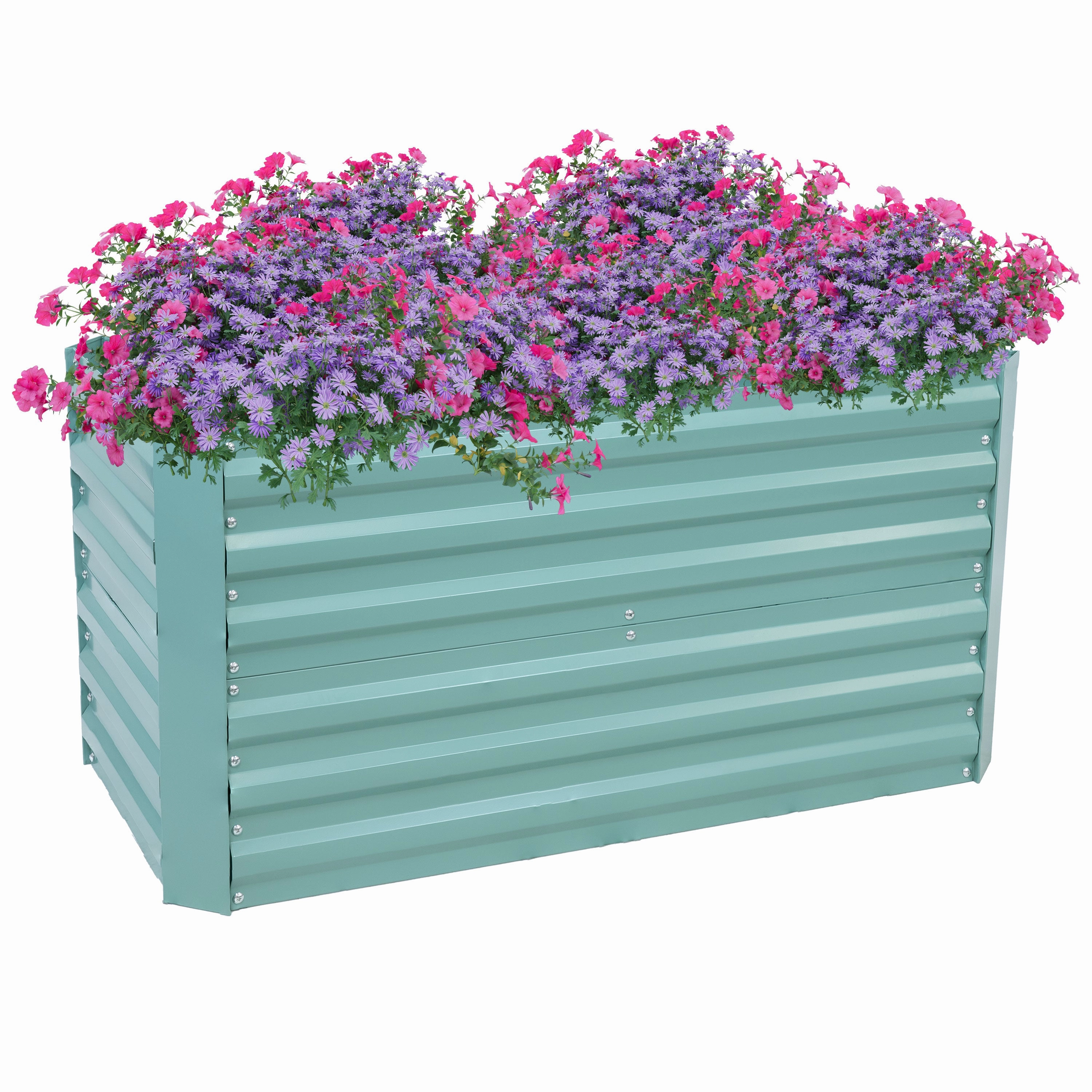 Sunnydaze Galvanized Steel Raised Garden Bed