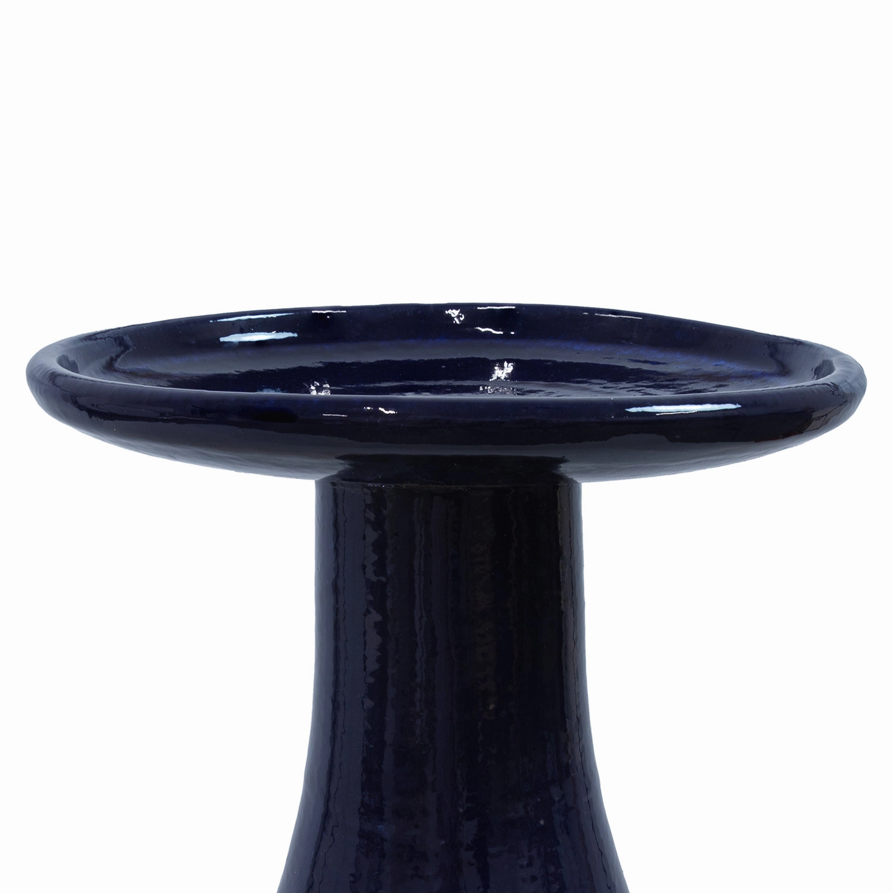 Sunnydaze Glazed Ceramic Duo-Tone Outdoor Bird Bath