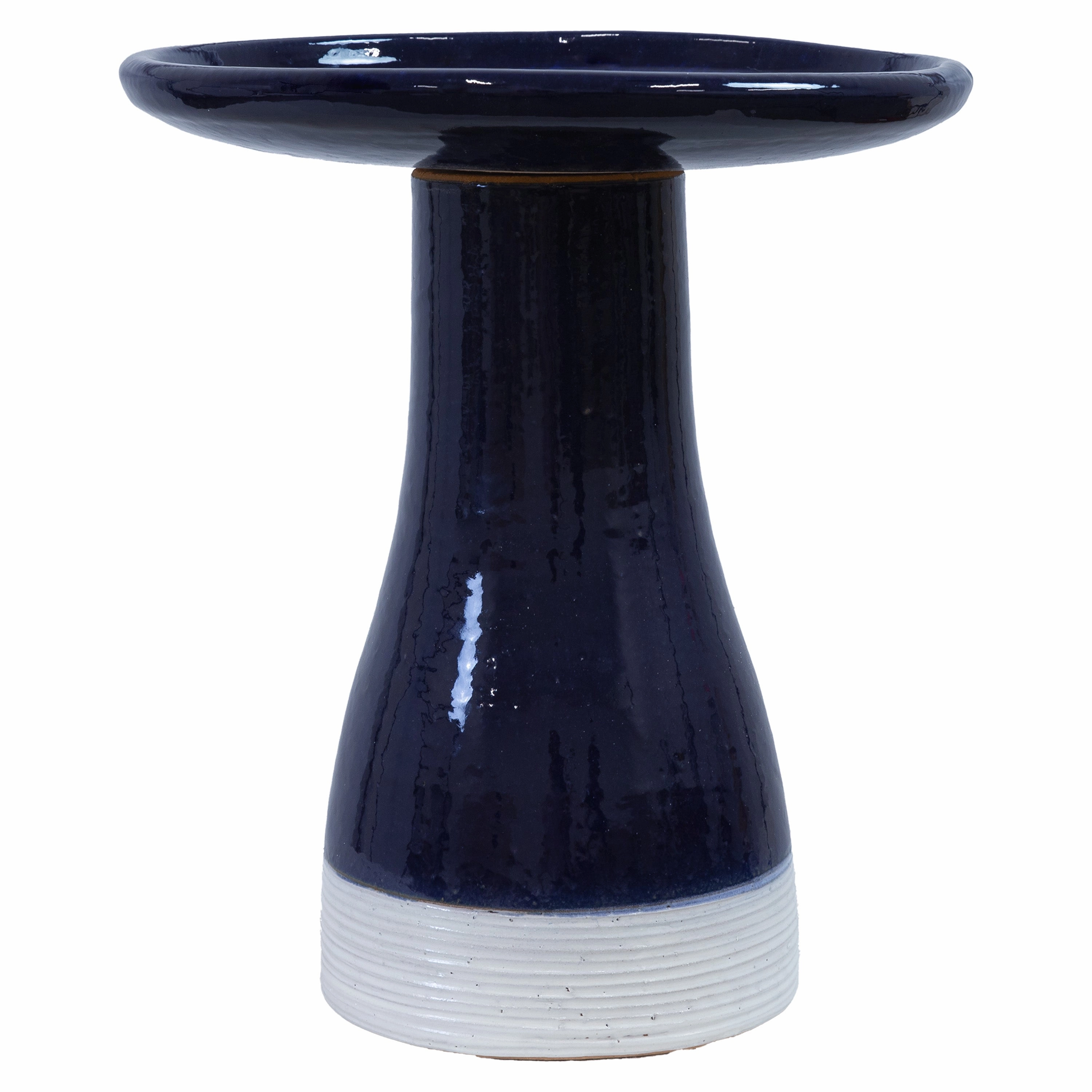 Sunnydaze Glazed Ceramic Duo-Tone Outdoor Bird Bath