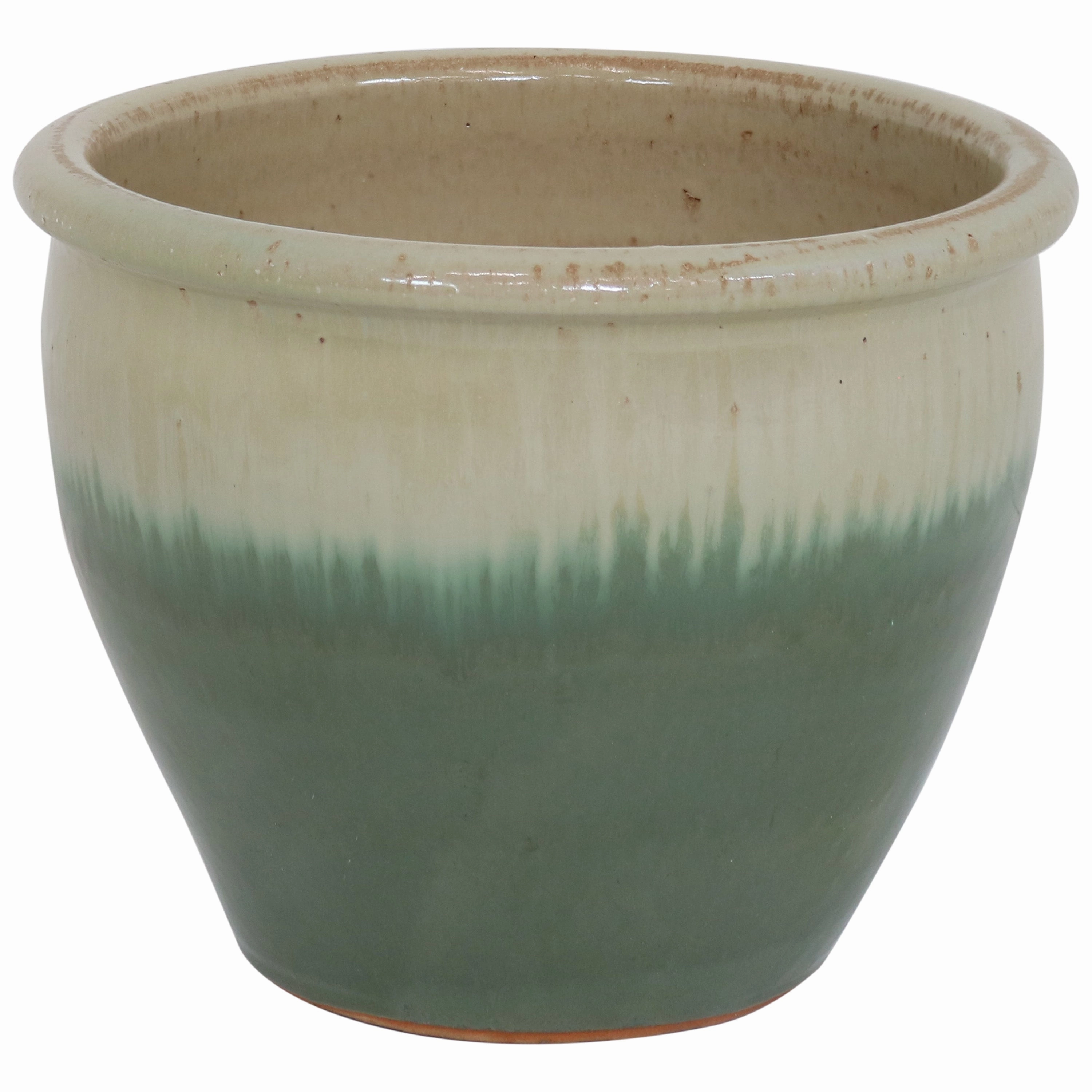 Sunnydaze Glazed Ceramic Planters with Saucers - Set of 2