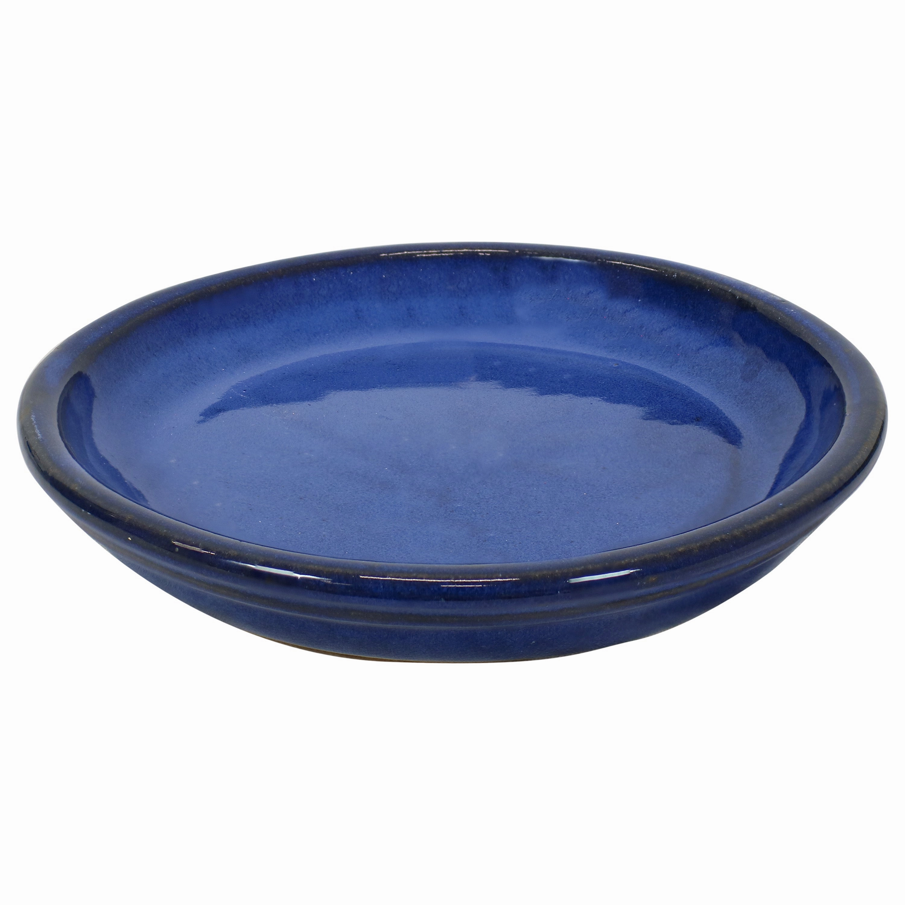 Sunnydaze Glazed Ceramic Planters with Saucers - Set of 2