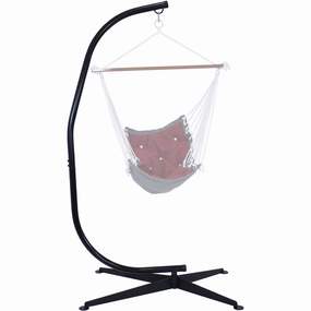 Sunnydaze Hanging C-Stand for Hammock Chair Swing double size outdoor hammock for couples