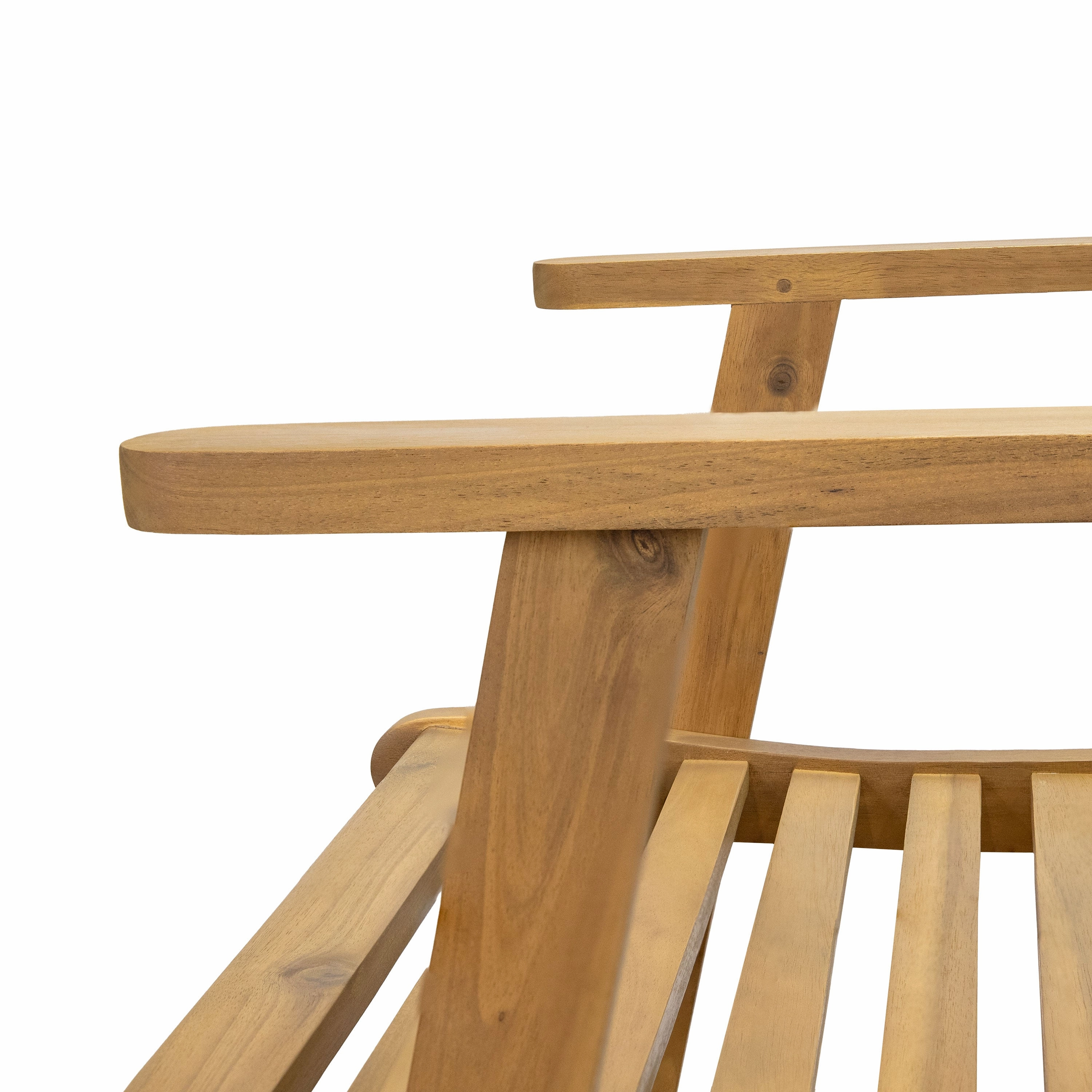 Sunnydaze Hatteras Acacia Wood Outdoor Dining Chairs with Arms - Set of 2