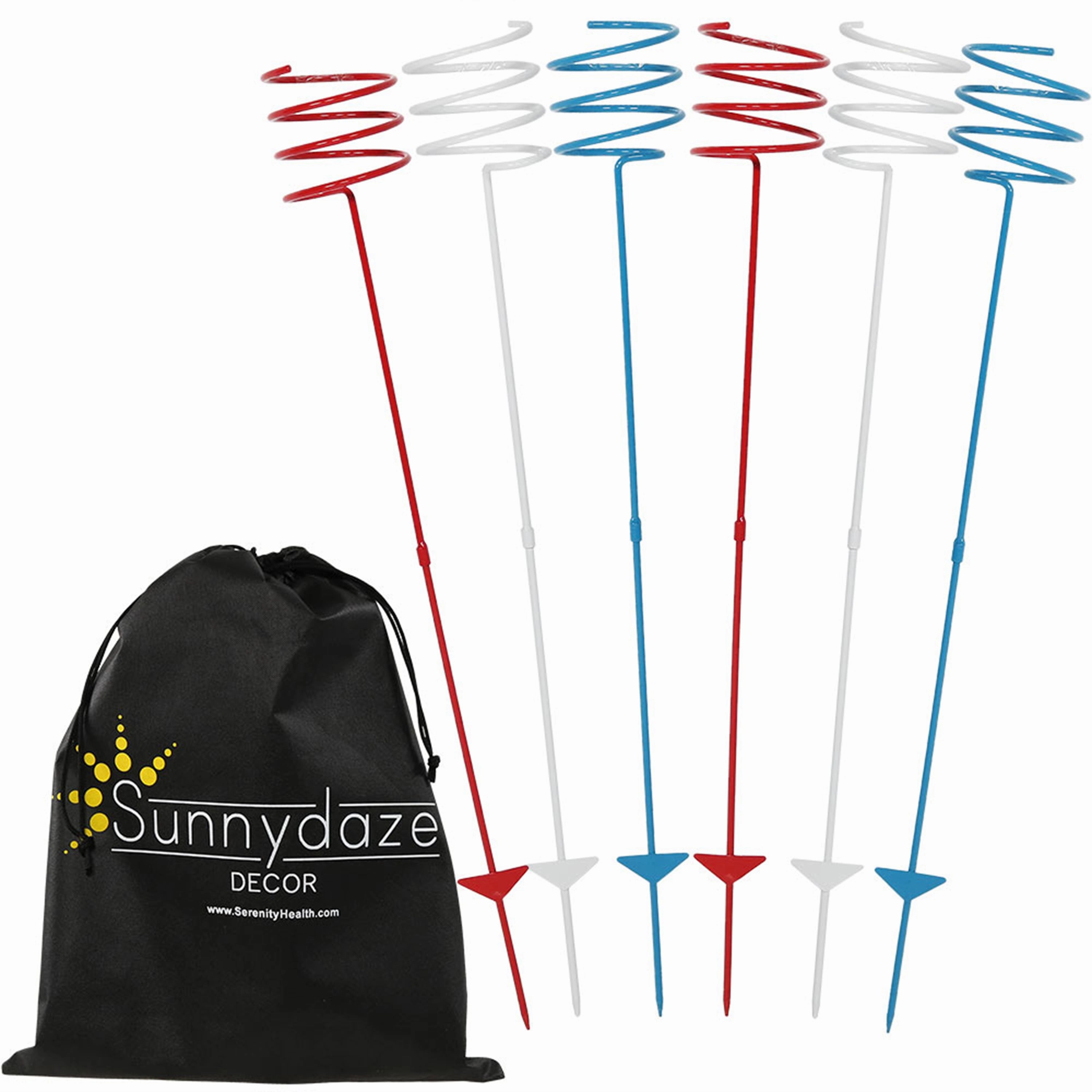 Sunnydaze Heavy-Duty Red, White and Blue Outdoor Drink Holder Setoutdoor patio furniture set