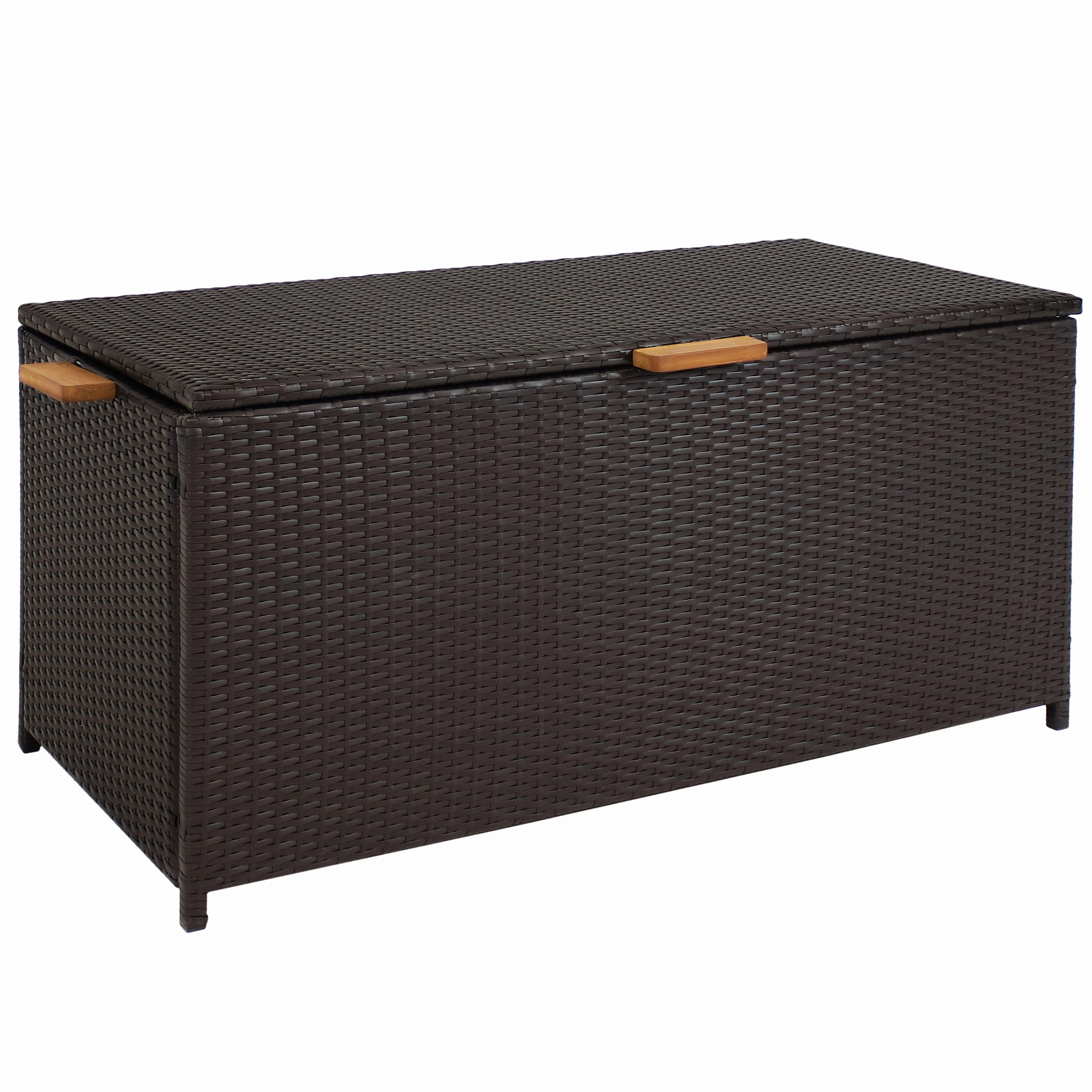 Sunnydaze Indoor/Outdoor Resin Rattan 75-Gallon Deck Boxoutdoor patio furniture set