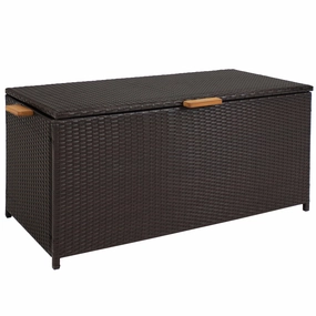 Sunnydaze Indoor/Outdoor Resin Rattan 75-Gallon Deck Boxoutdoor patio furniture set