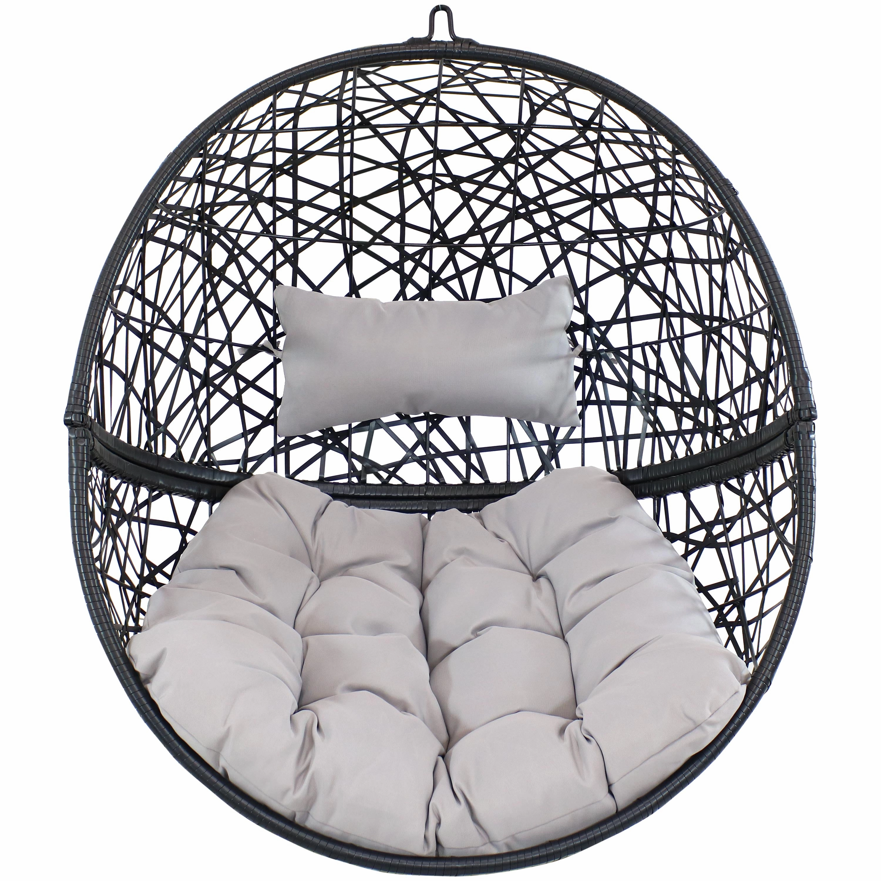 Sunnydaze Jackson Outdoor Hanging Egg Chair Chair with Stand