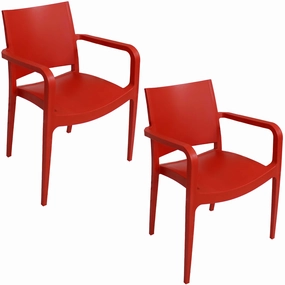 Sunnydaze Landon Outdoor Plastic Dining Armchairoutdoor patio furniture set