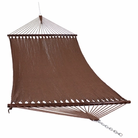 Sunnydaze Large 2-Person Polyester Rope Hammock with Spreader Bars double size outdoor hammock for couples