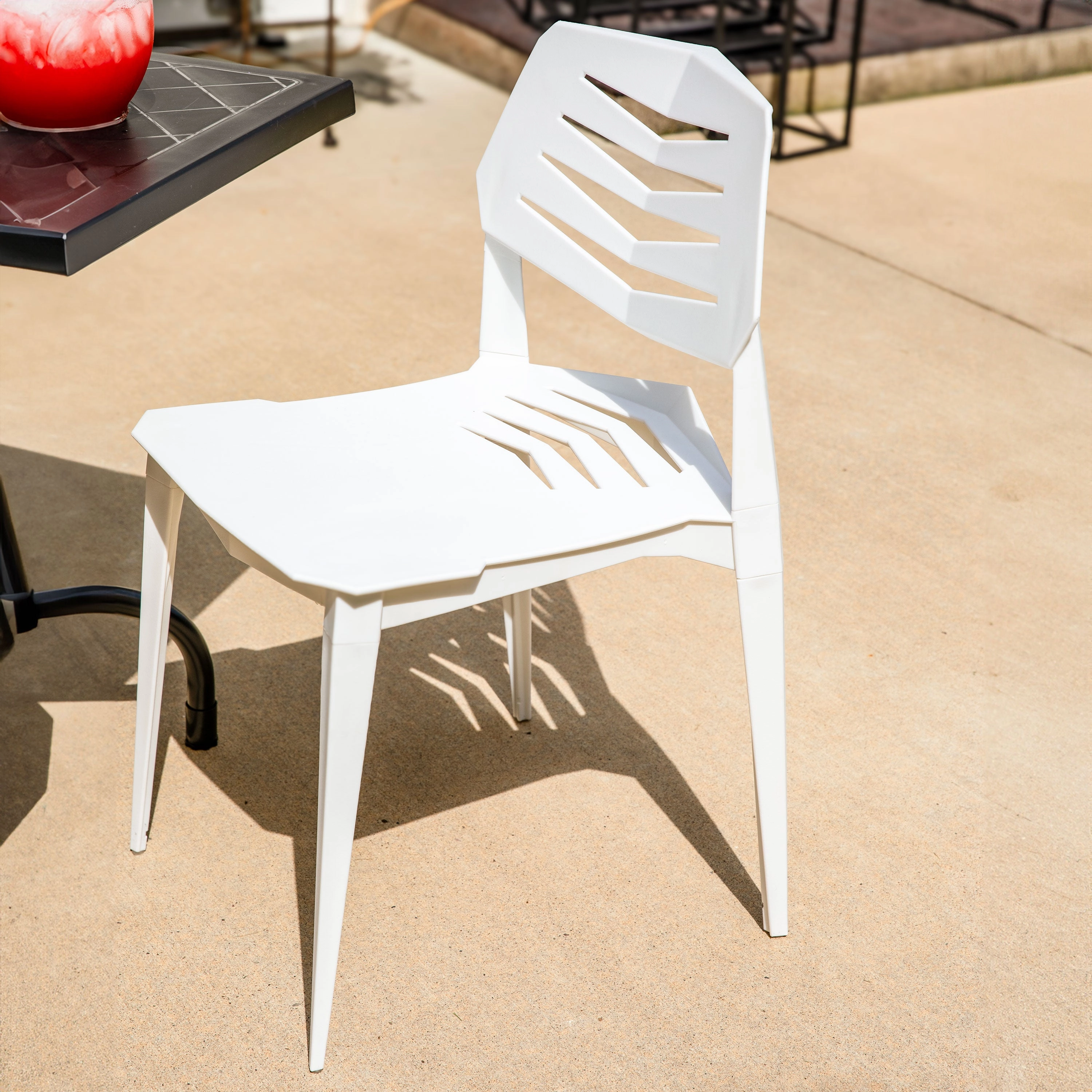 Sunnydaze Matisse Plastic Outdoor Dining Chair
