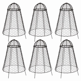 Sunnydaze Mesh Cloche Plant Protector with Removable Cover - 6-Pack decorative outdoor planter box designs