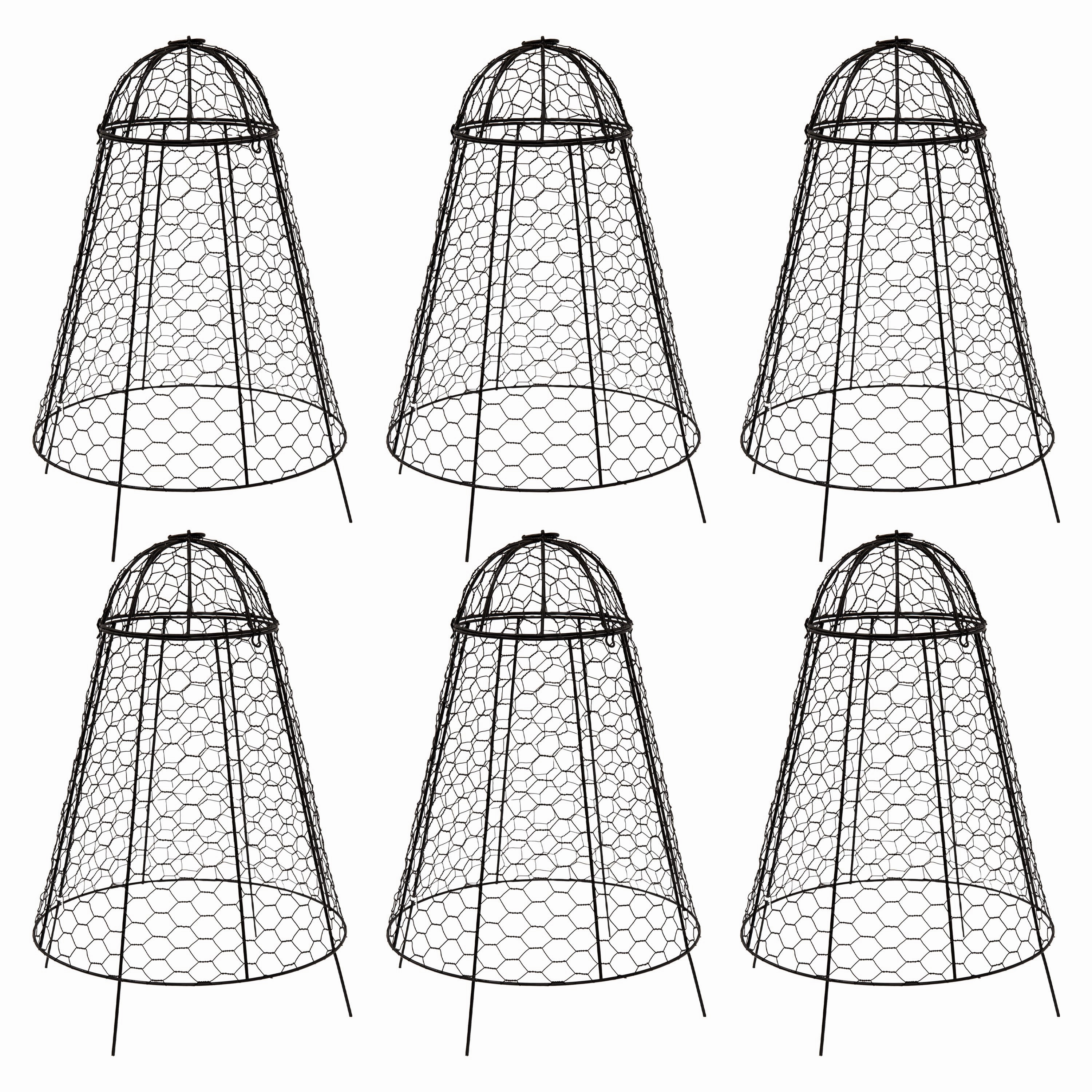 Sunnydaze Mesh Cloche Plant Protector with Removable Cover - 6-Pack decorative outdoor planter box designs