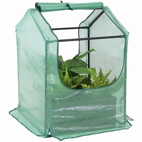 Sunnydaze Mini Greenhouse with 2 Side Doors - Green decorative outdoor planter box designs
