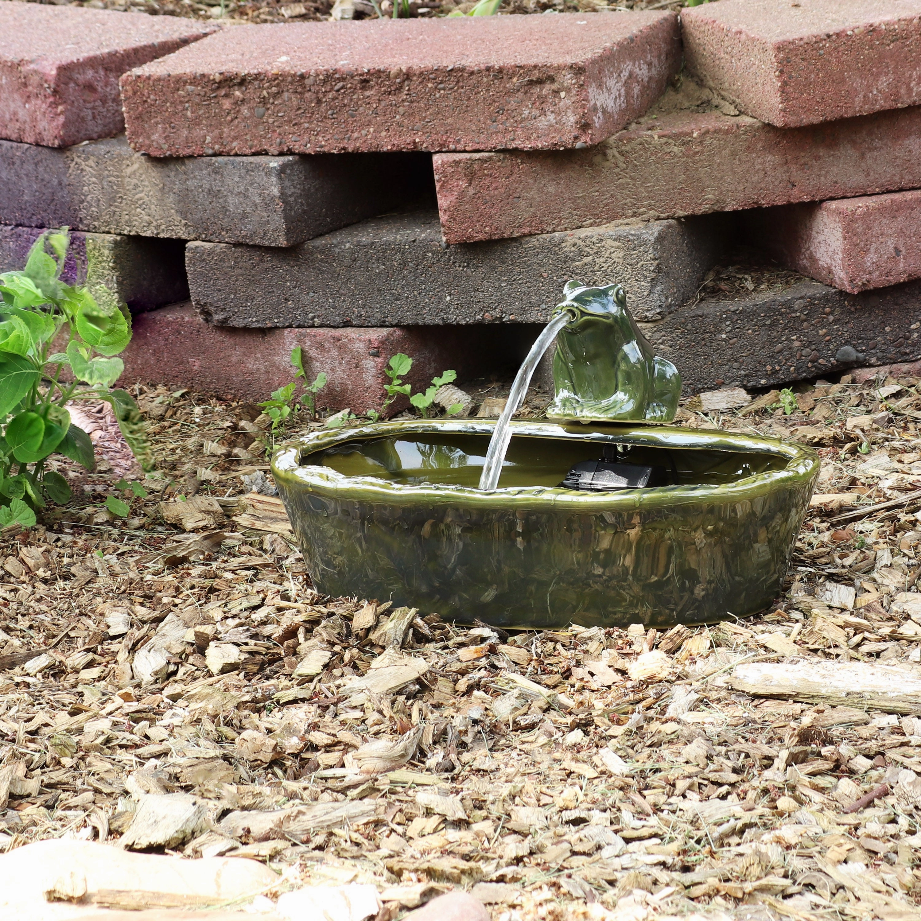 Sunnydaze Modern Cascading Bowls Solar Powered Fountain with Battery Backup - 28-Inch